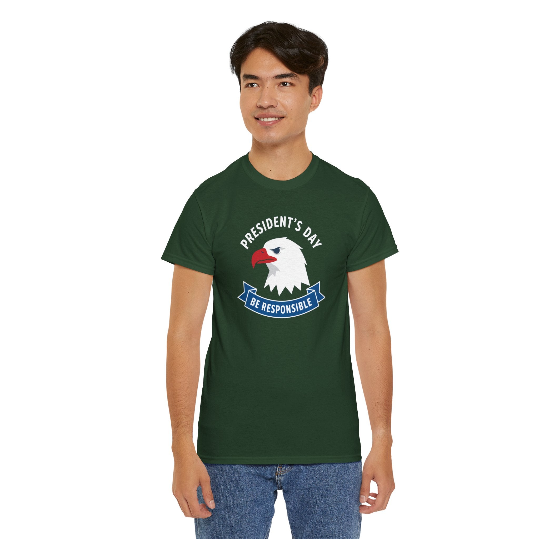 President's Day Eagle Be Responsible Tee | Patriotic Holiday Shirt