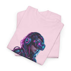 Neon Cyberpunk VR Girl T-Shirt | Futuristic Gamer Art, Vaporwave Aesthetic