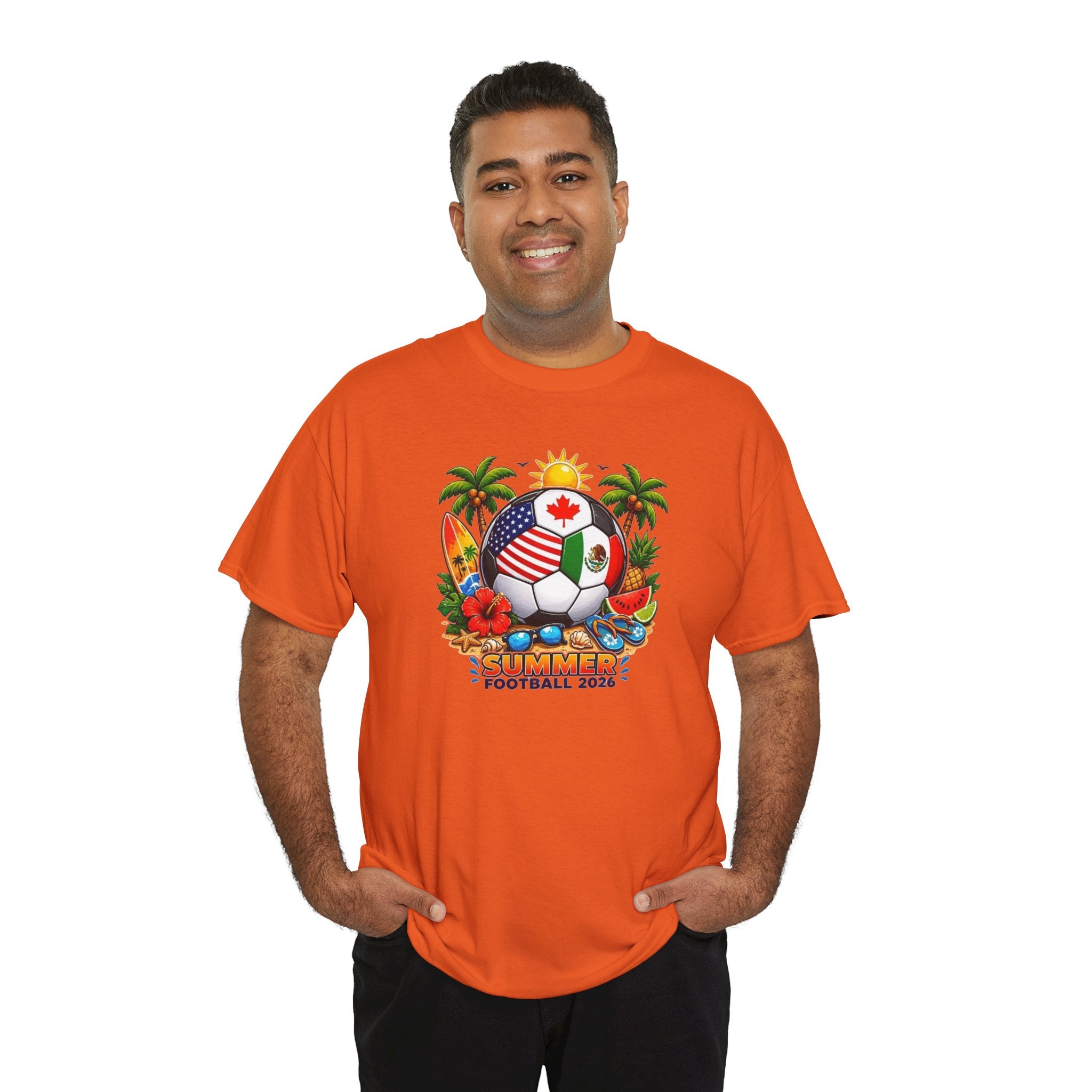 Tropical Soccer Ball Tee | Canada Flag Football 2026