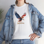 American Flag Bald Eagle T-Shirt | Patriotic USA Graphic Tee Memorial Day