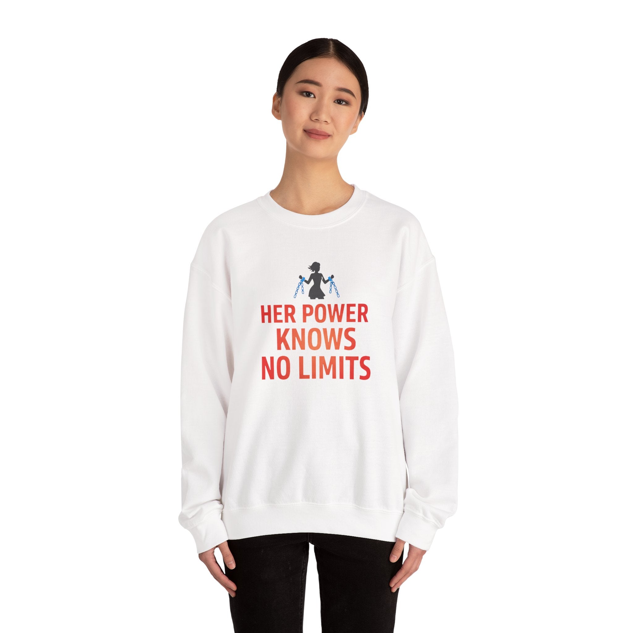 Her Power Knows No Limits Sweatshirt | Feminist Empowerment Graphic