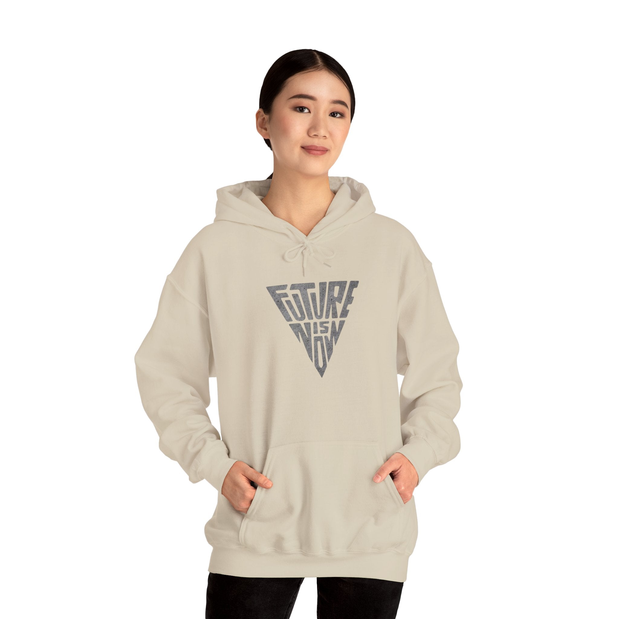 Future Vision Triangle Hoodie | Geometric Typographic Logo