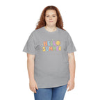 Hello Summer sun graphic Tee | pastel retro bubble letters