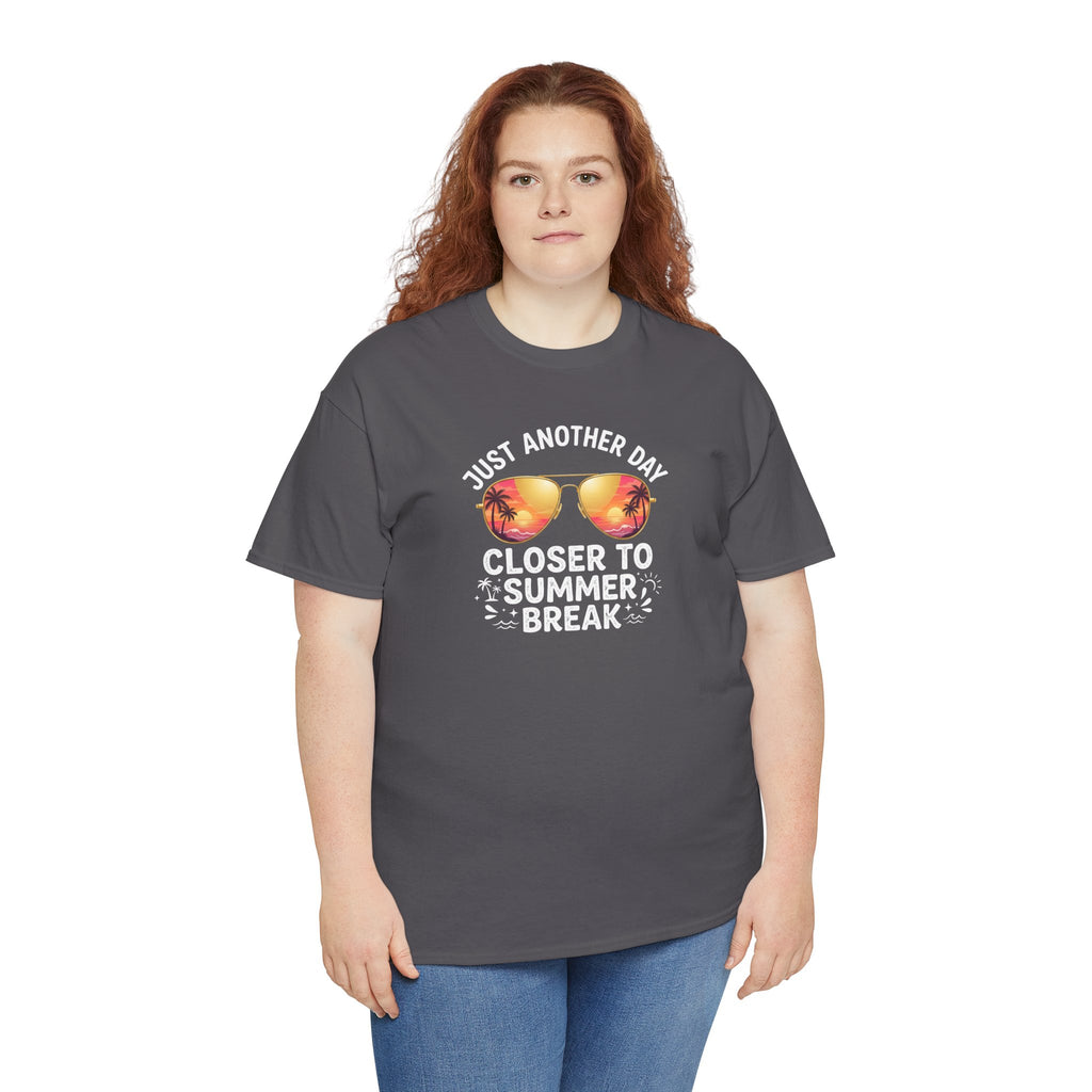 Just Another Day Closer to Summer Break T-Shirt | Peach Sunglasses School Vibes