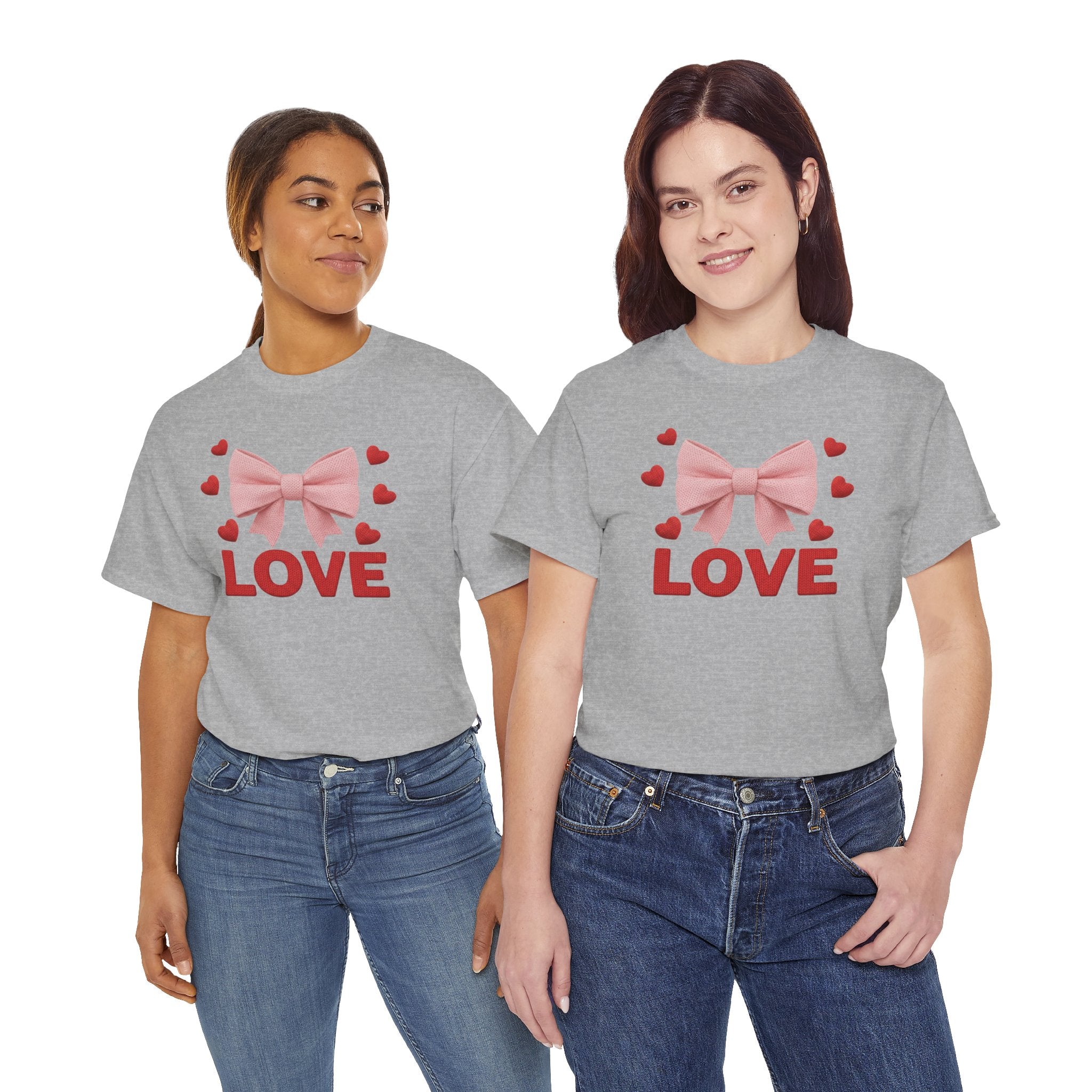 Valentine's Day Gift T-Shirt - Cute LOVE Bow Design