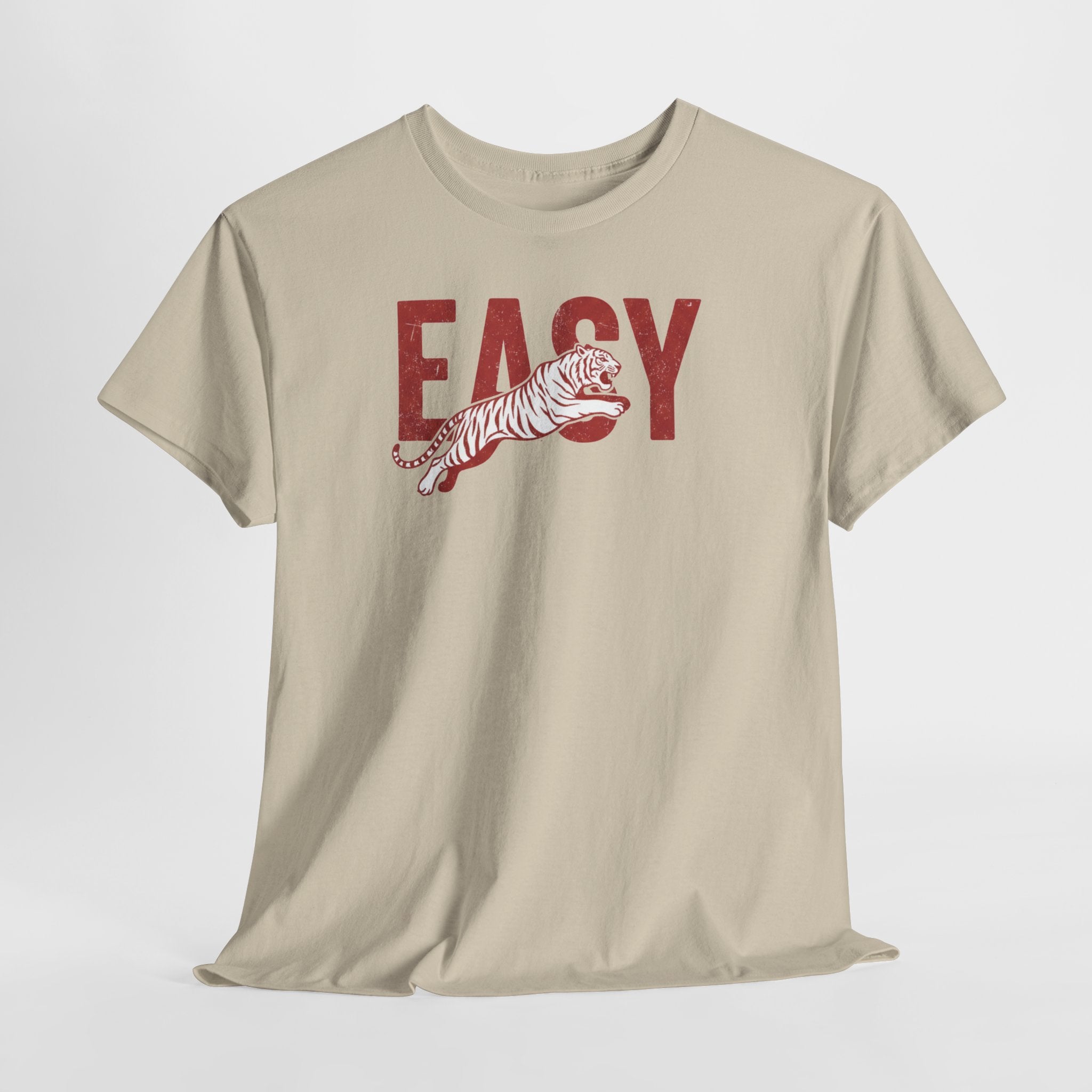 Easy Tiger T-Shirt | Retro Red Text with Tiger Graphic