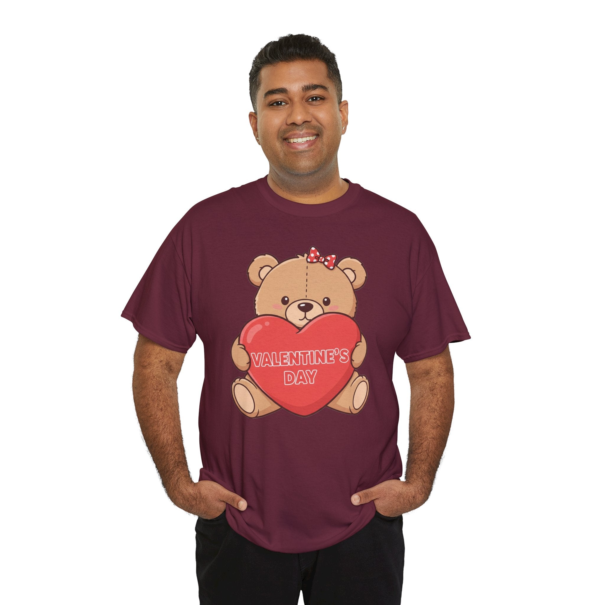 Teddy Bear Holding Heart T-Shirt | Valentine's Day Cute Bear Tee