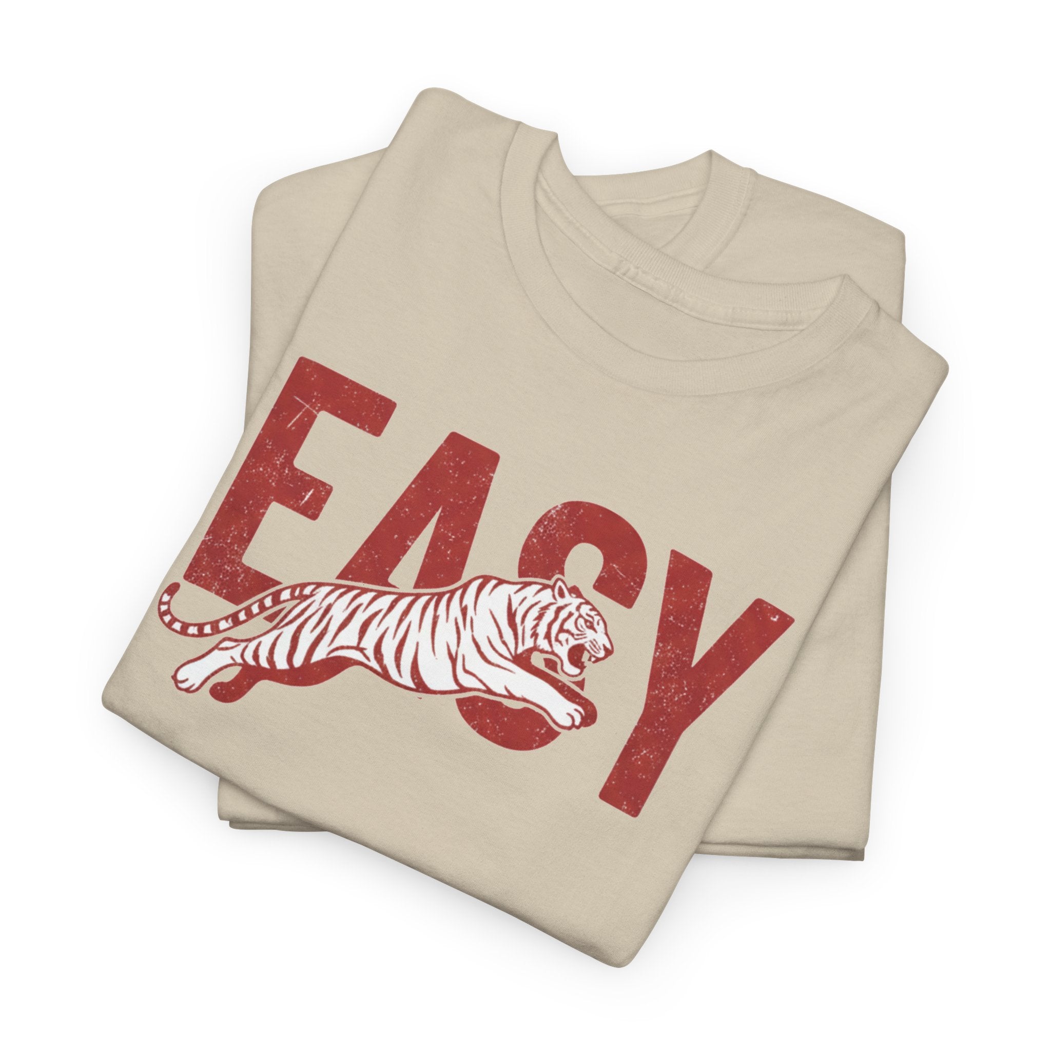 Easy Tiger T-Shirt | Retro Red Text with Tiger Graphic