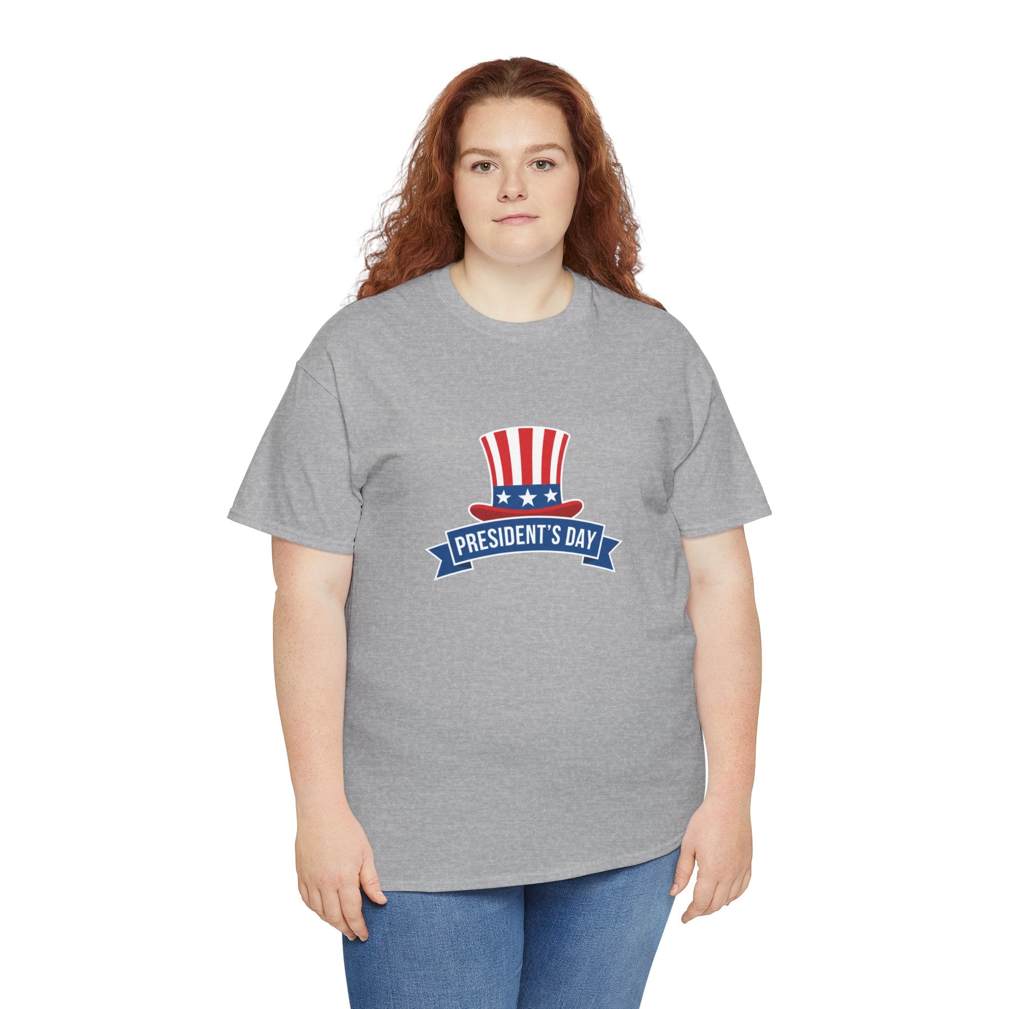 President's Day top hat T-Shirt | Patriotic Presidents Day tee, USA flag stars stripe design