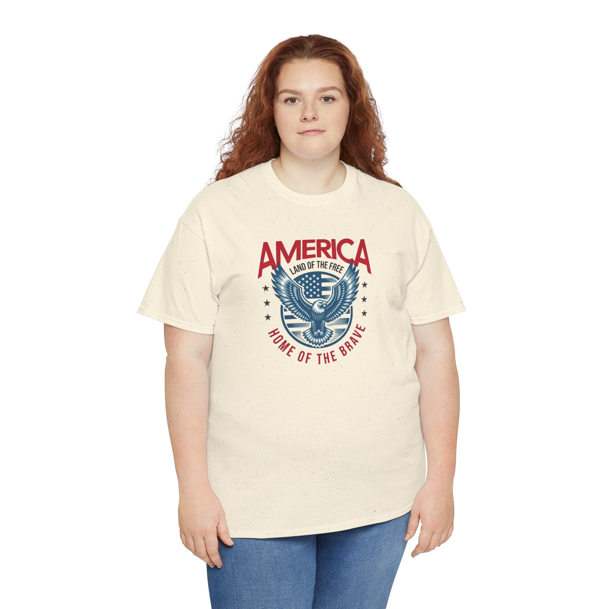 America Land of the Free Home of the Brave Eagle Patriotic T-Shirt