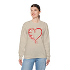 Valentine's Day Red Heart Swirl Sweatshirt | Valentine Heart Crewneck