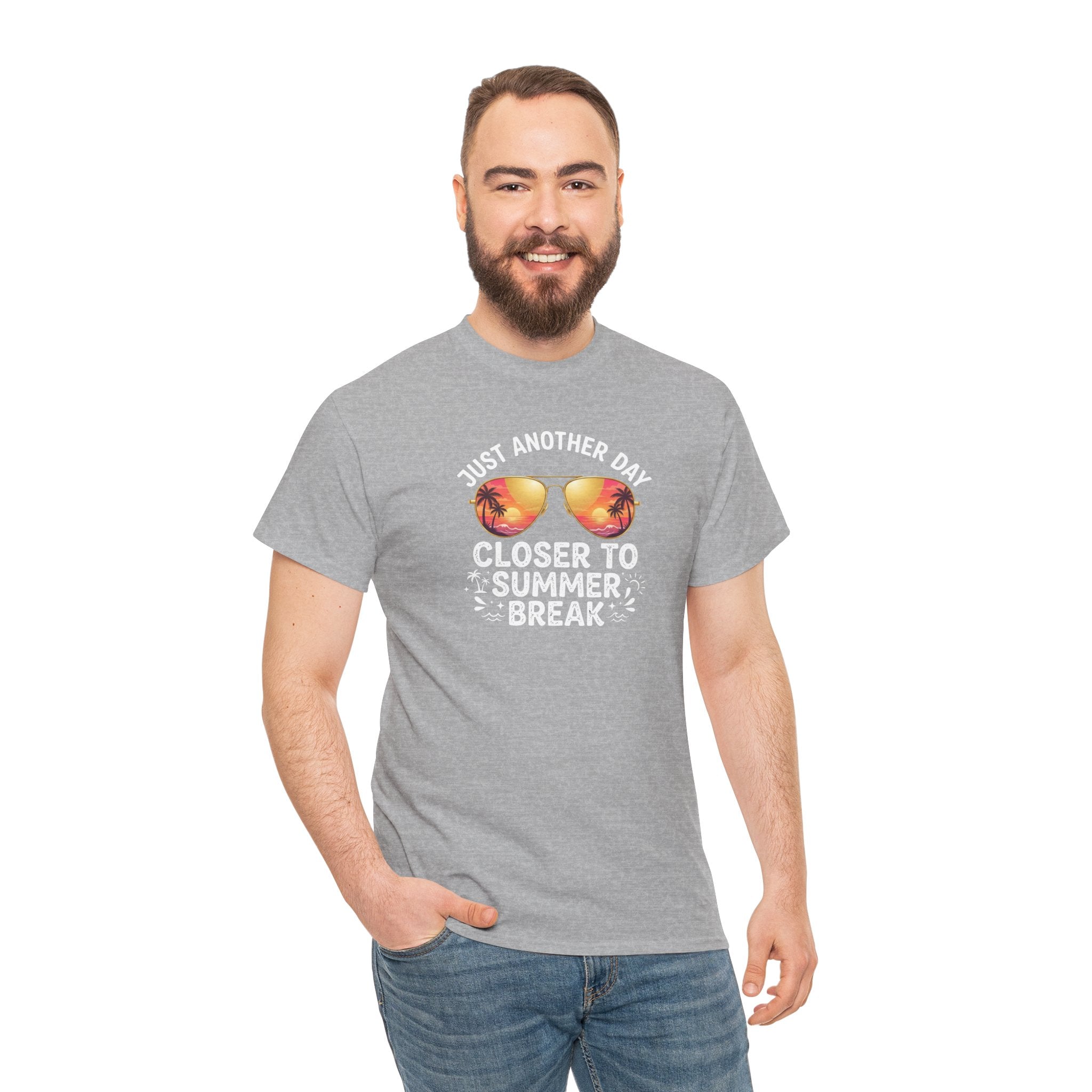 Just Another Day Closer to Summer Break T-Shirt | Peach Sunglasses School Vibes