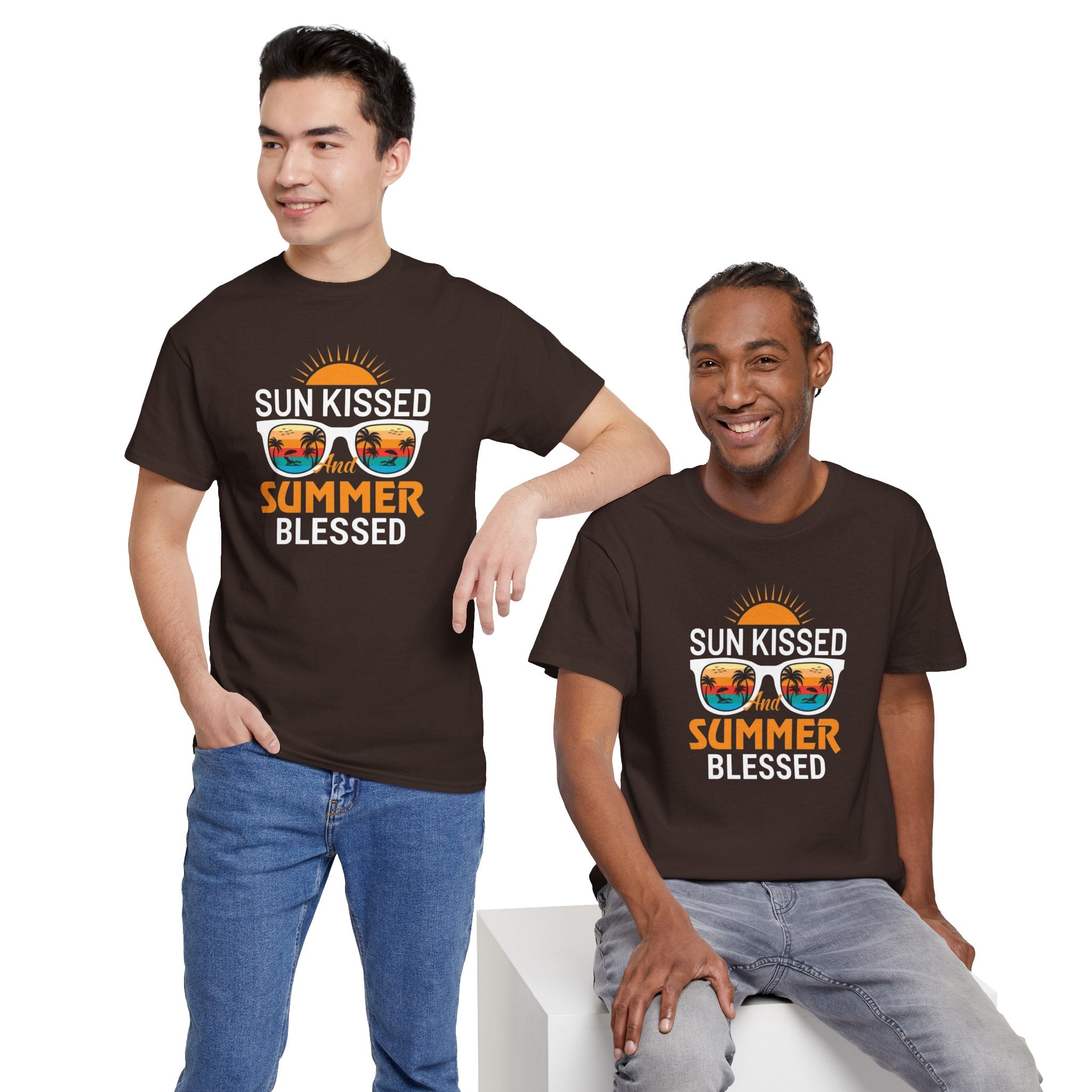 Sun Kissed and Summer Blessed T-Shirt - Beach Vibes Graphic Tee