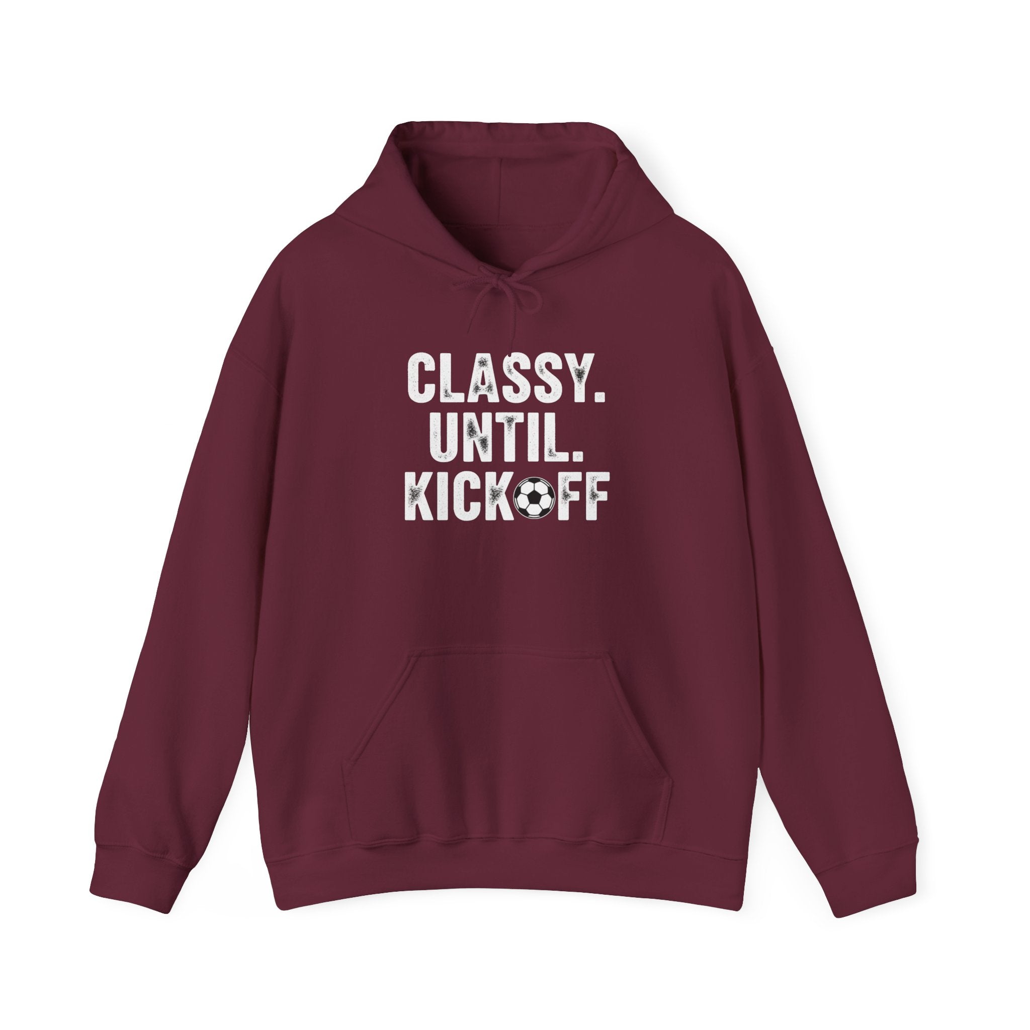 Classy Until Kickoff Hoodie | Football Mom Dad Tailgate Sweatshirt