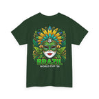 Brazil Carnival Mask Tee | World Cup '26 Soccer Floral Headdress