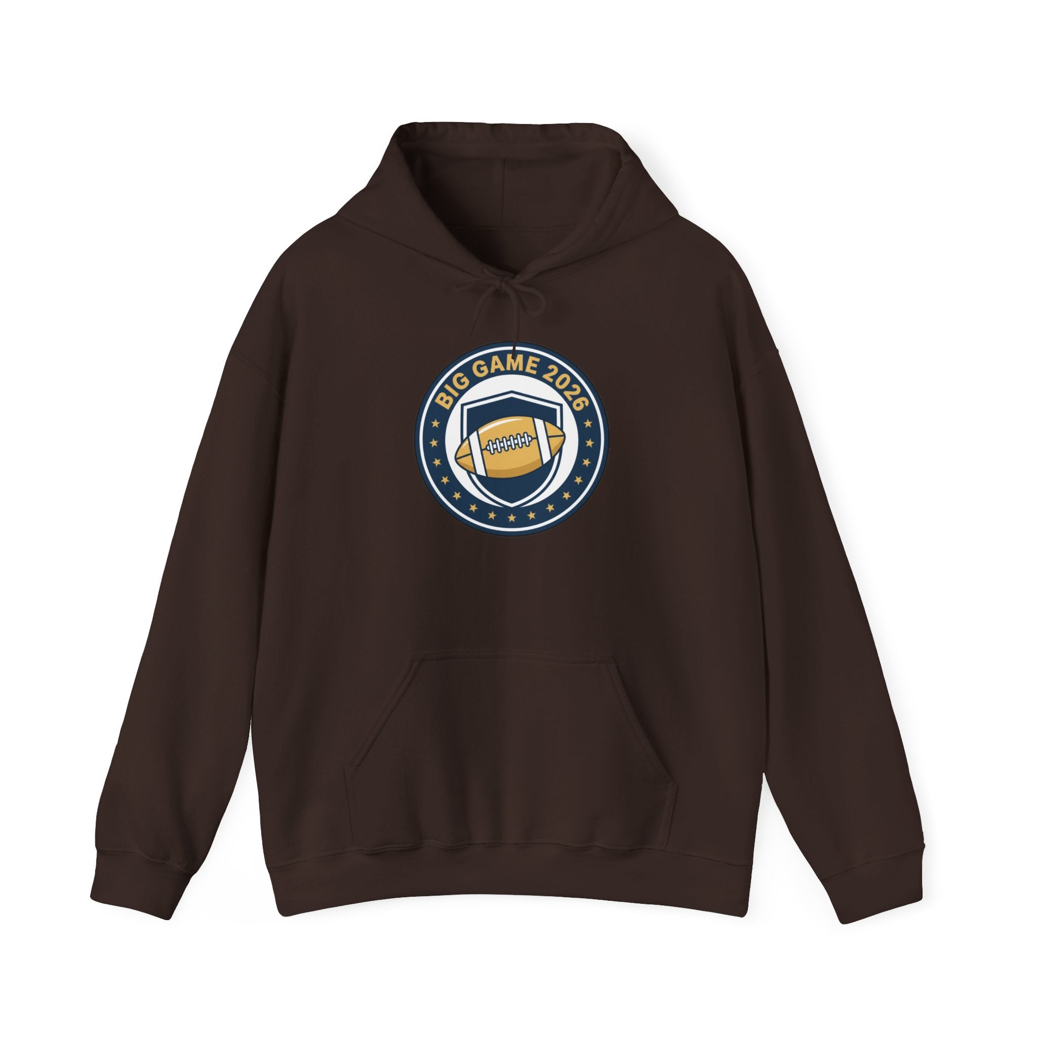 Big Game 2026 Football Badge Hoodie | Sports Logo Apparel