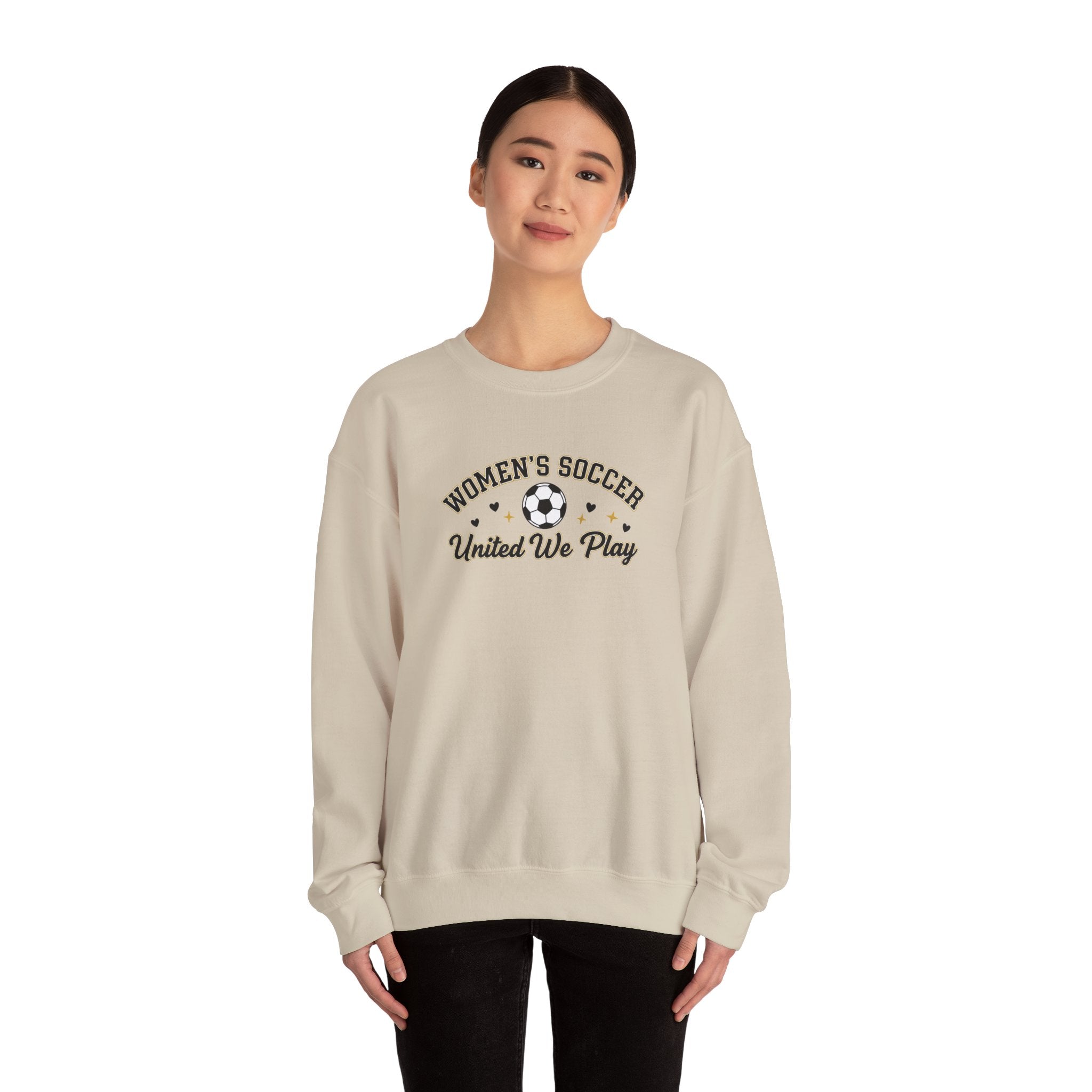 Women's Soccer United We Play Sweatshirt | Soccer Ball Team Design