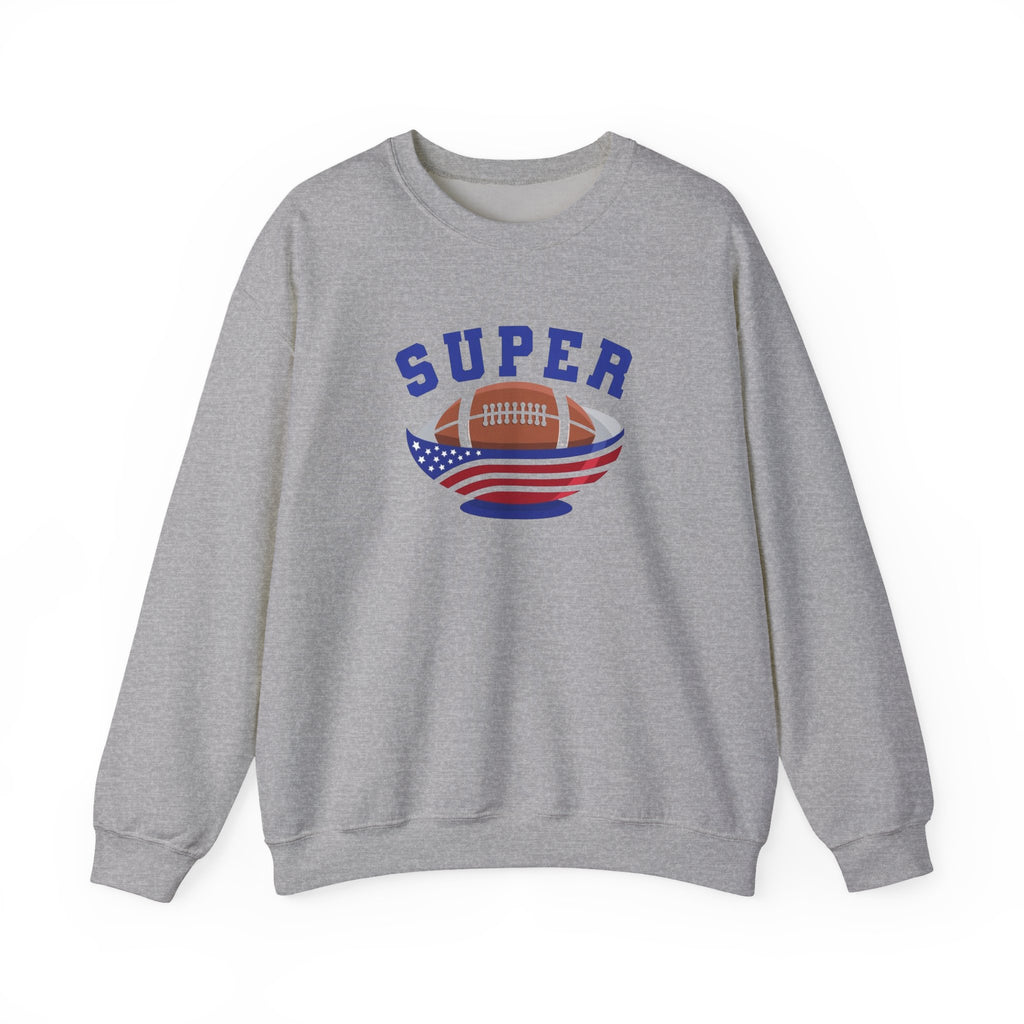 Super Football with American Flag Sweatshirt | Patriotic Sports Crewneck