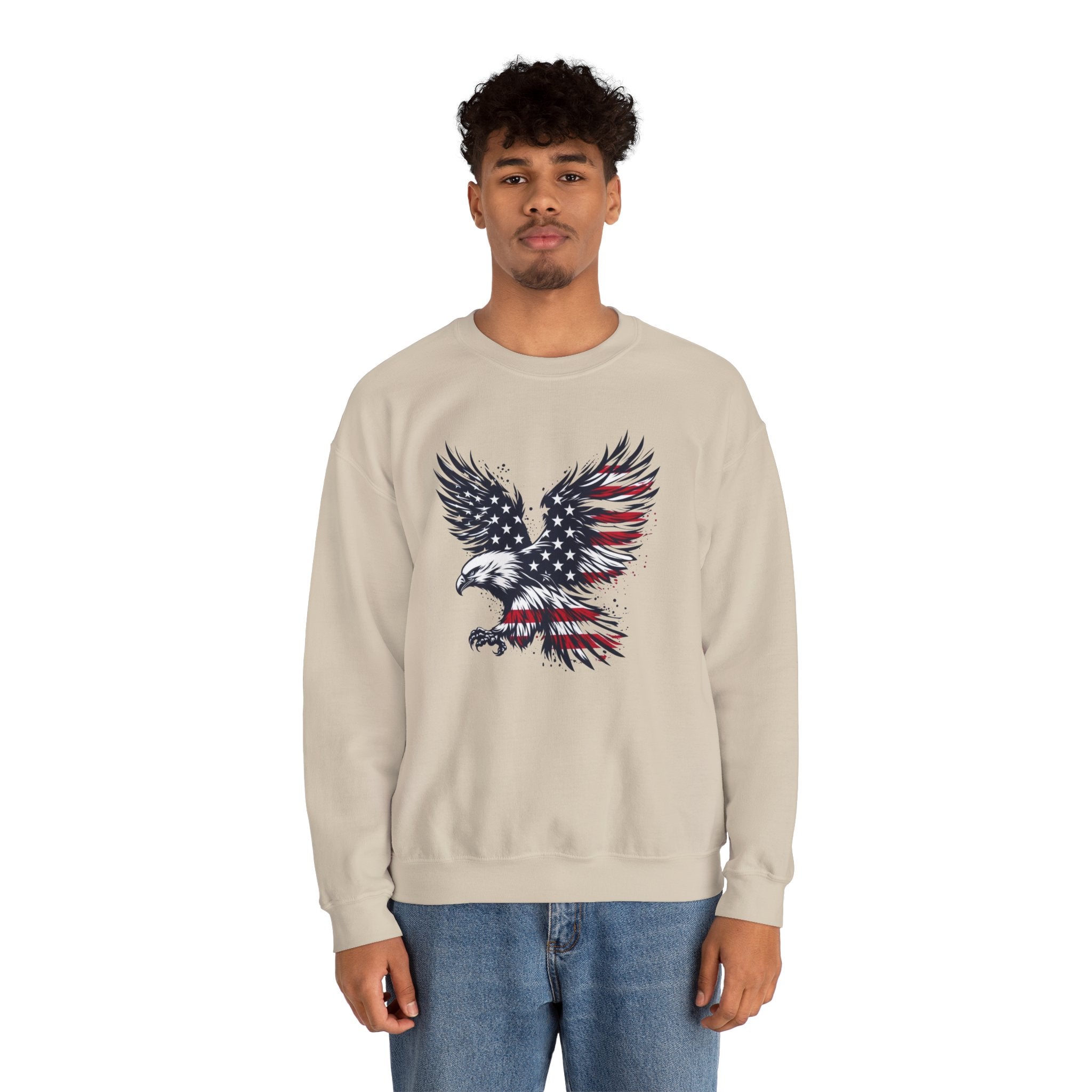 American Flag Eagle sweatshirt | Patriotic Bald Eagle graphic