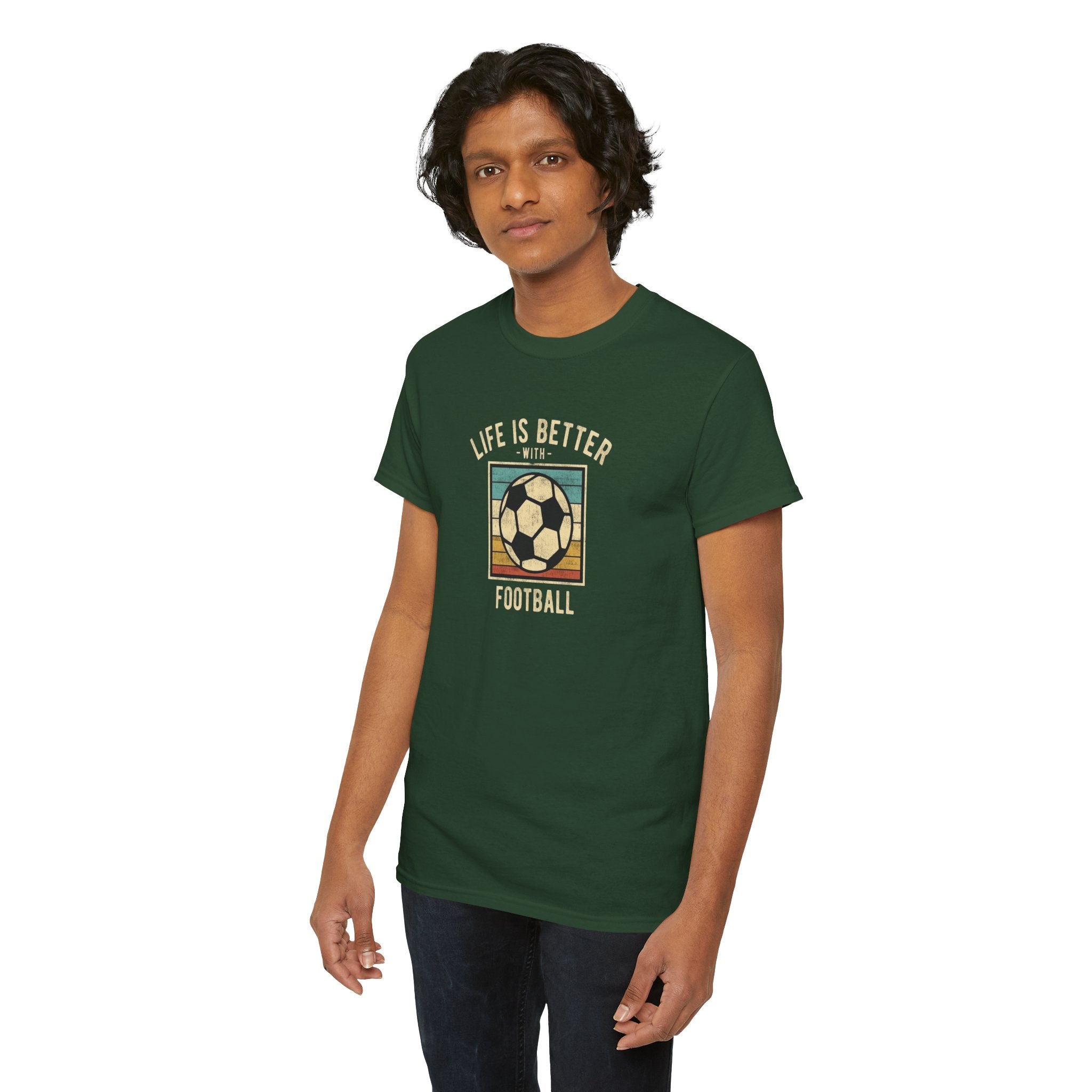 Life Is Better With Football T-Shirt | Retro Soccer Graphic Tee