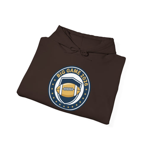 Big Game 2026 Football Badge Hoodie | Sports Logo Apparel