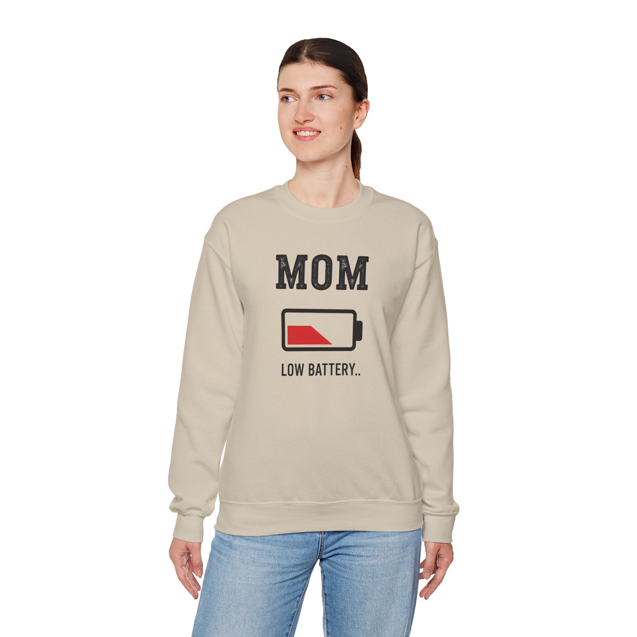 Mom Low Battery Sweatshirt | Battery Icon Mom Shirt