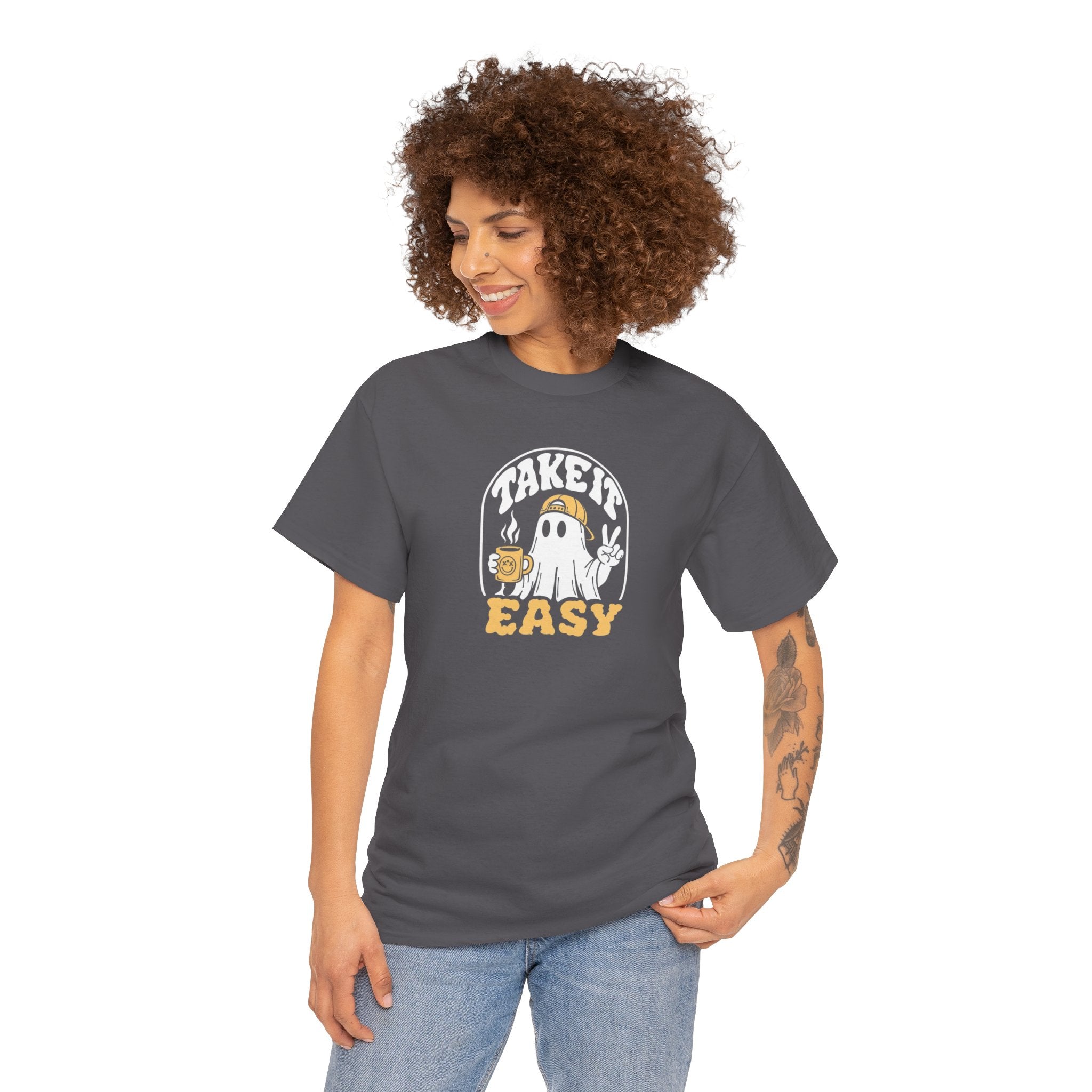 Take It Easy ghost graphic tee | spooky retro vibe