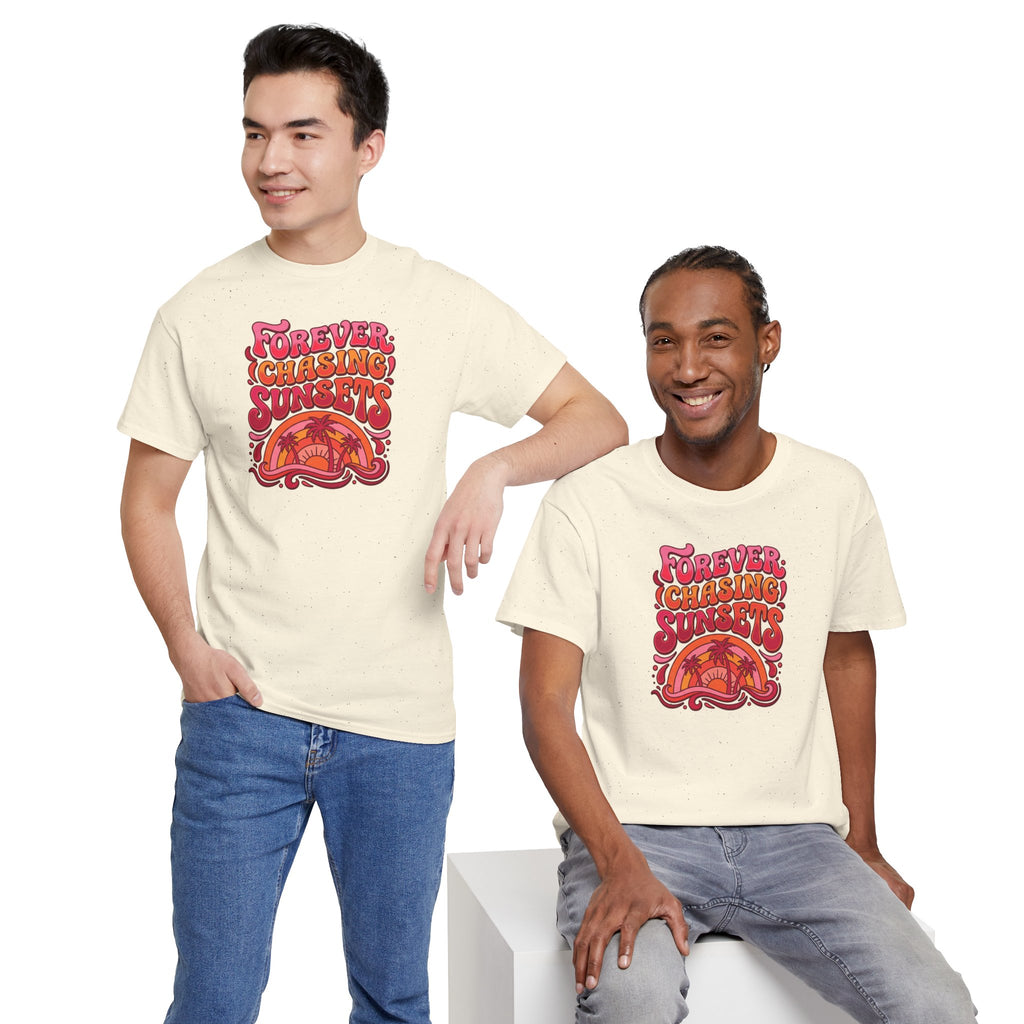 Forever Chasing Sunsets T-Shirt | Retro Sunset Graphic Tee