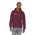 Valentine's Day Heart Hoodie | Minimal Gradient Hearts Design