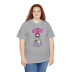 Expensive Skull with Pink Beanie T-Shirt | 'Difficult and Talks Back' Graphic Tee