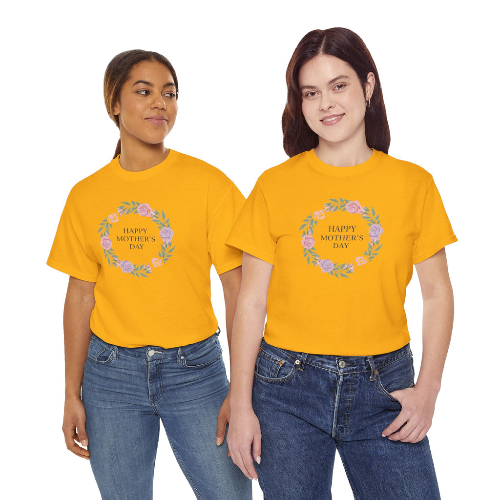 Happy Mother's Day floral wreath T-Shirt | Mother's Day shirt