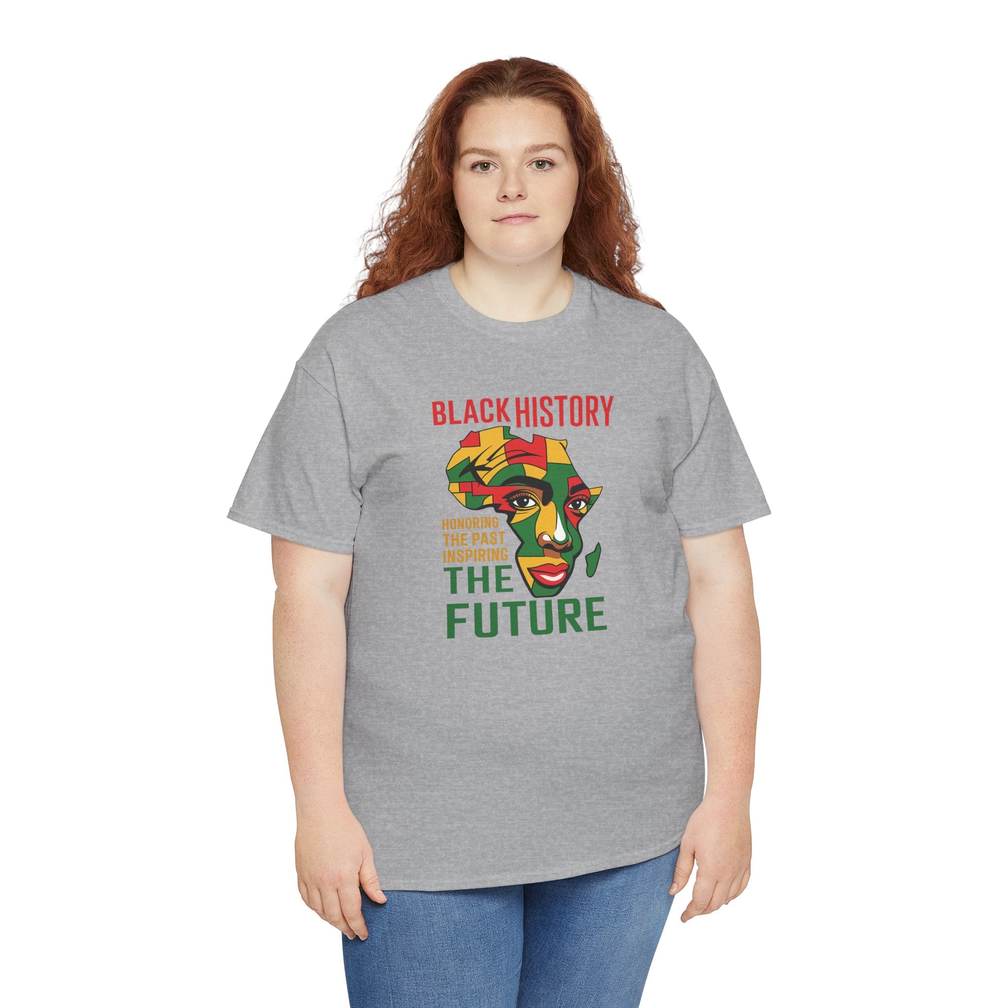 Black History colorful face design Tee | Honoring the Past Inspiring the Future T-Shirt