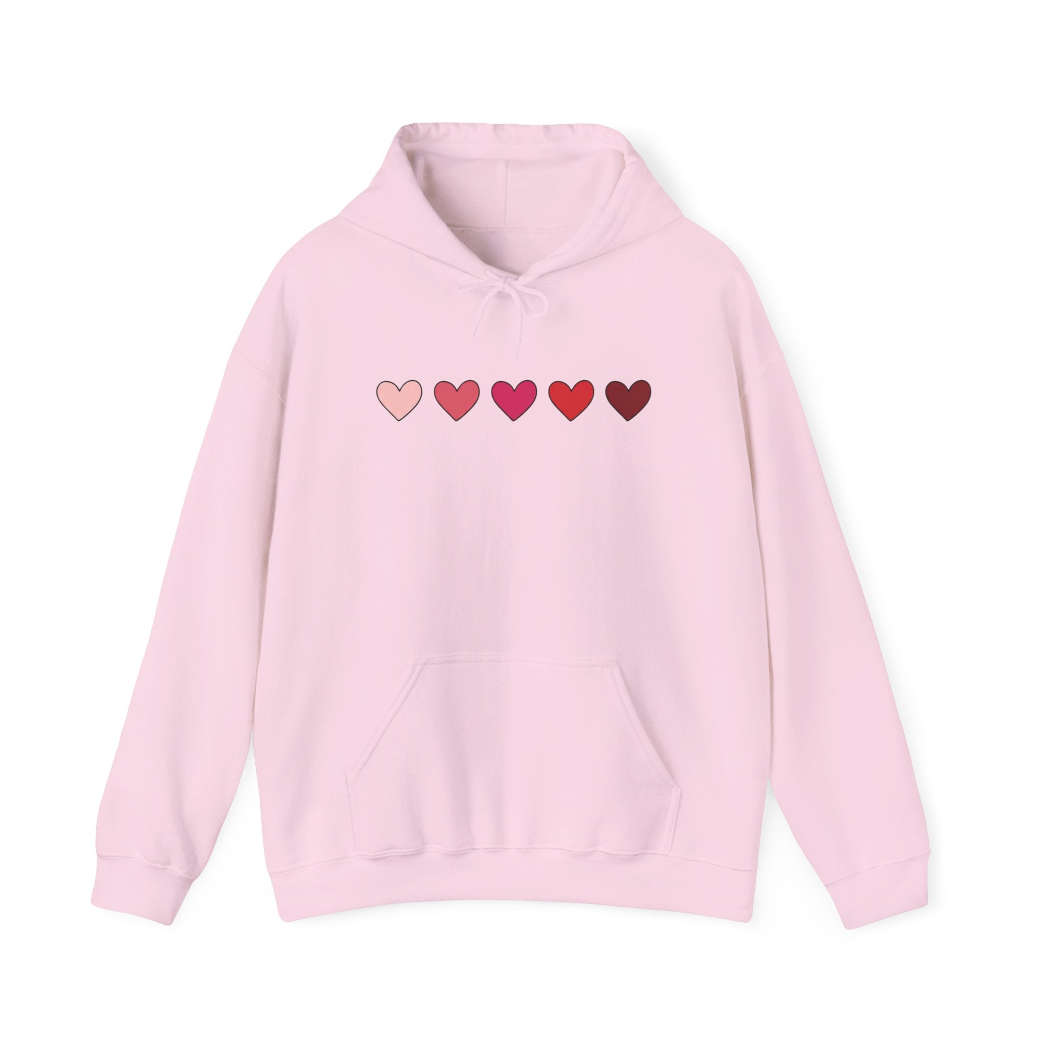 Valentine's Day Heart Hoodie | Minimal Gradient Hearts Design