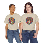 Colorful Geometric Lion T-Shirt | Vibrant Tribal Lion Tee, Graphic Animal Shirt