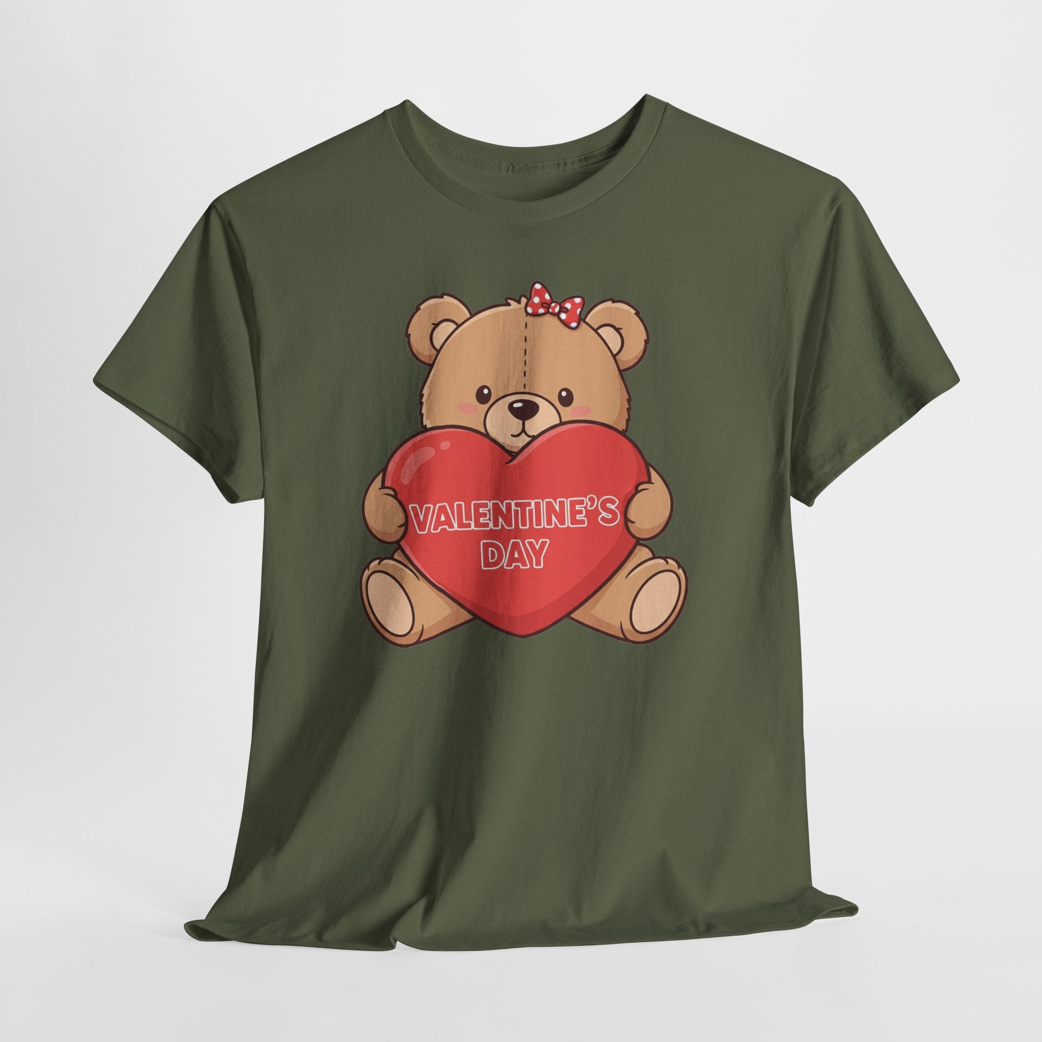Teddy Bear Holding Heart T-Shirt | Valentine's Day Cute Bear Tee