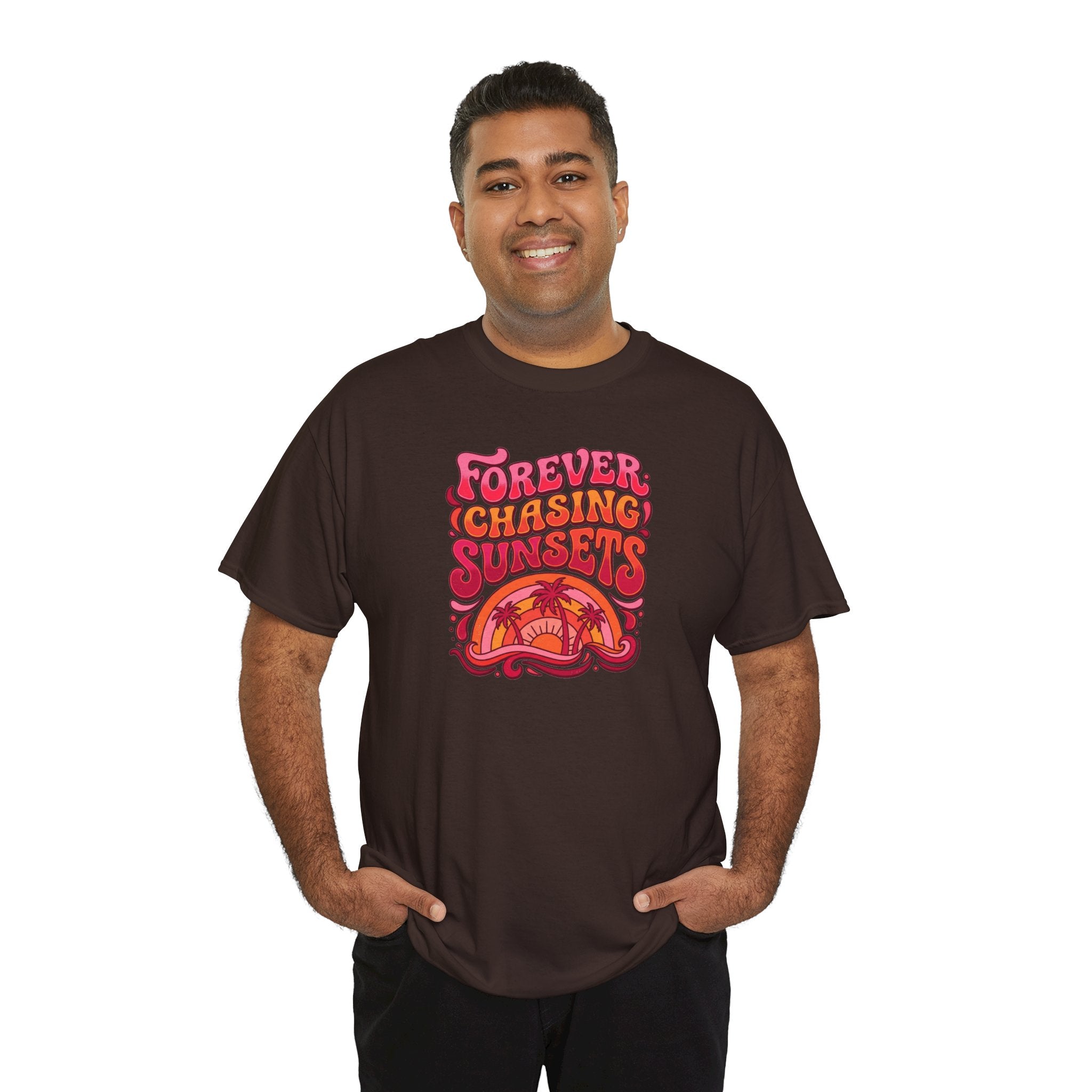 Forever Chasing Sunsets T-Shirt | Retro Sunset Graphic Tee
