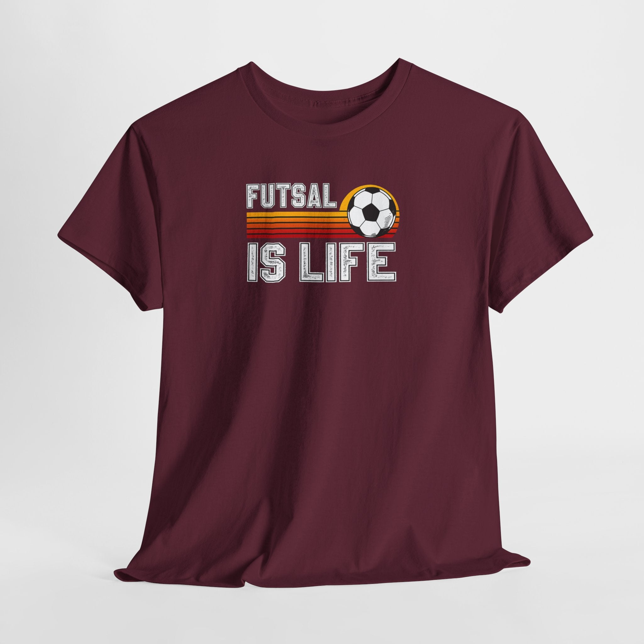 Futsal Is Life Tee | Retro Soccer Ball Stripe Design