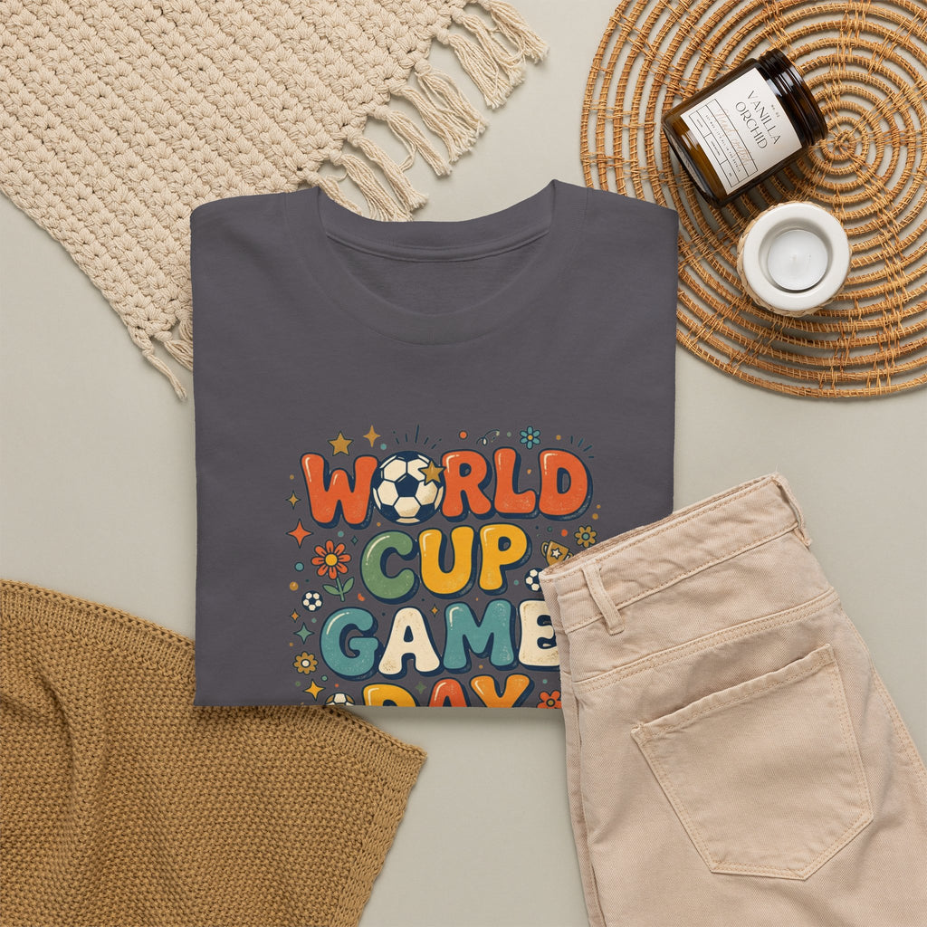 World Cup Game Day T-Shirt | Soccer Football Fan Tee, Retro Bubble Letter Design