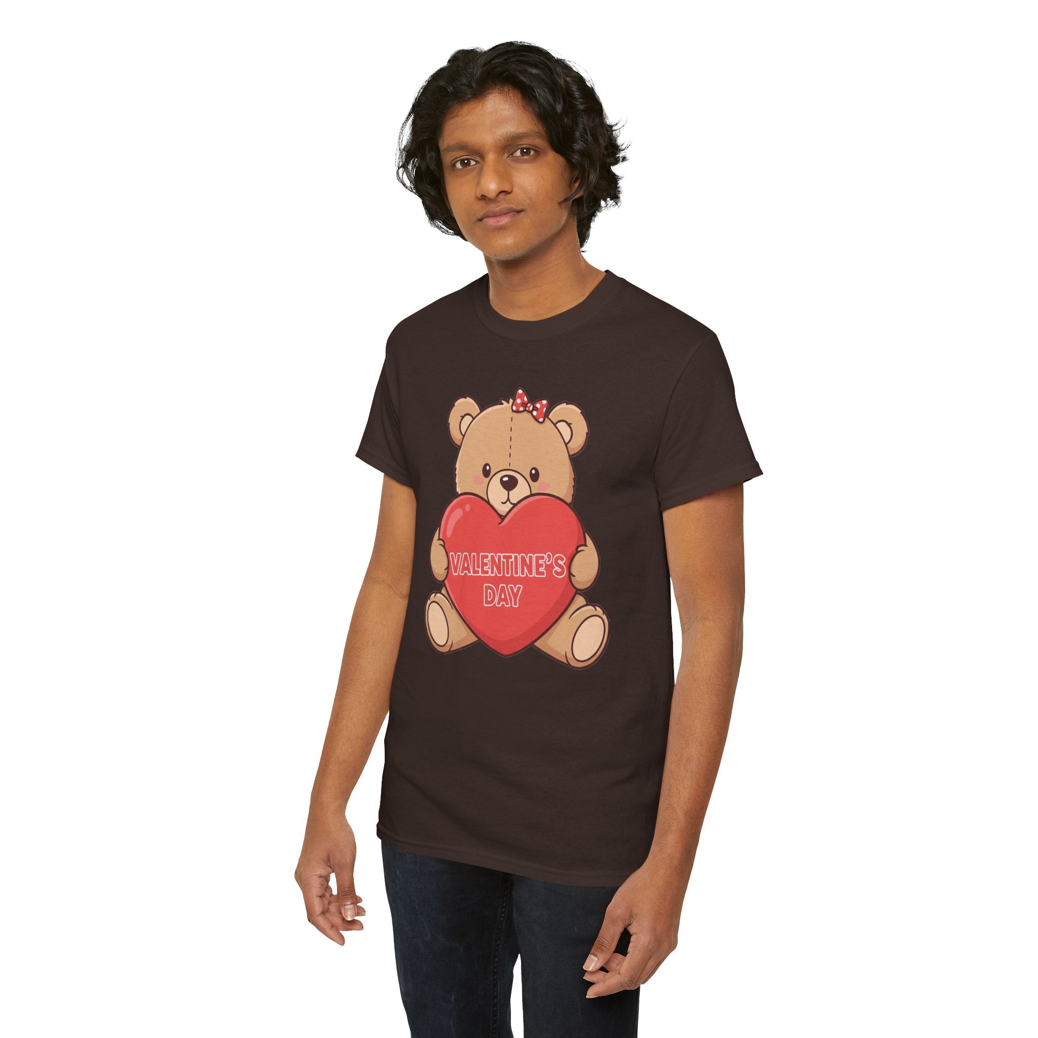 Teddy Bear Holding Heart T-Shirt | Valentine's Day Cute Bear Tee