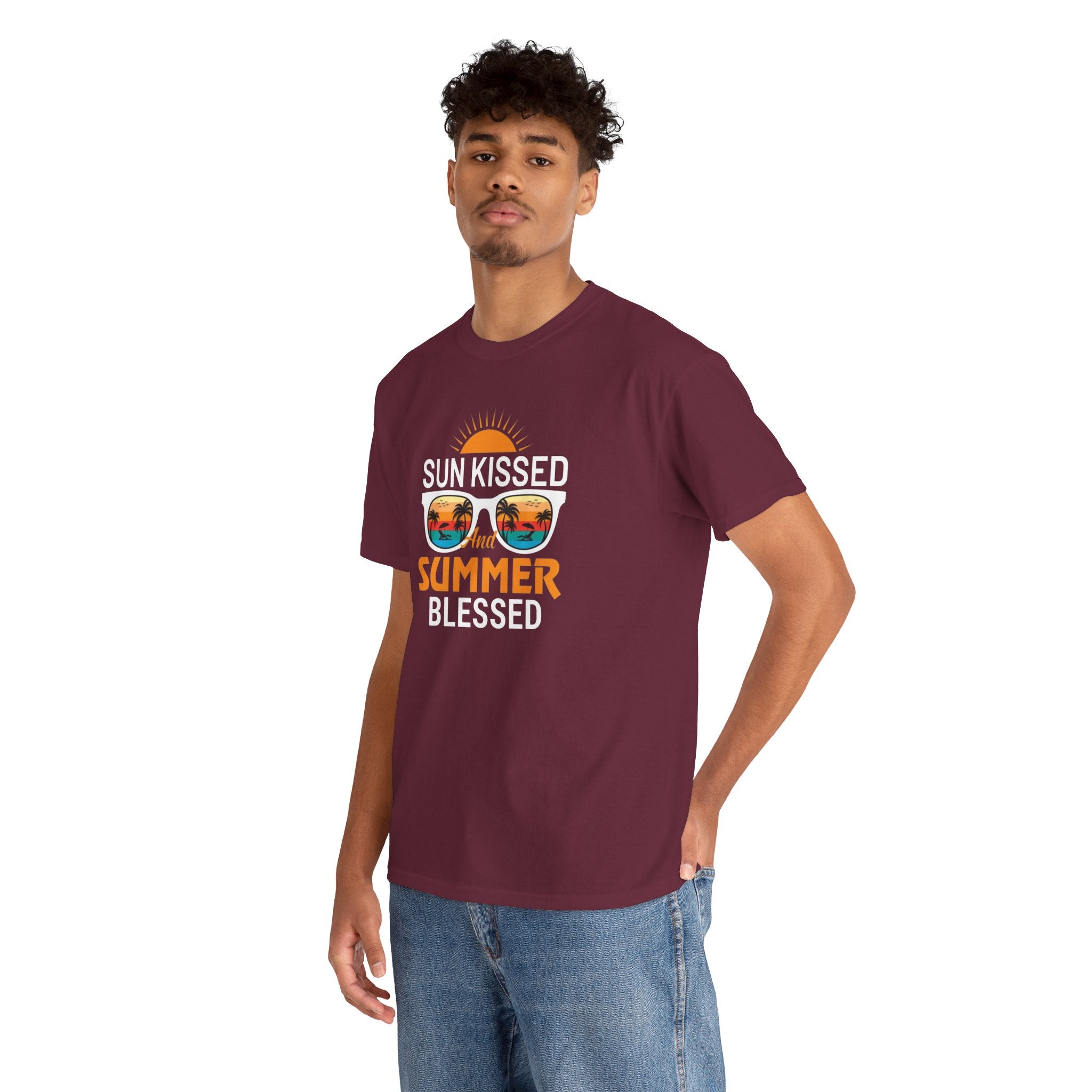 Sun Kissed and Summer Blessed T-Shirt - Beach Vibes Graphic Tee