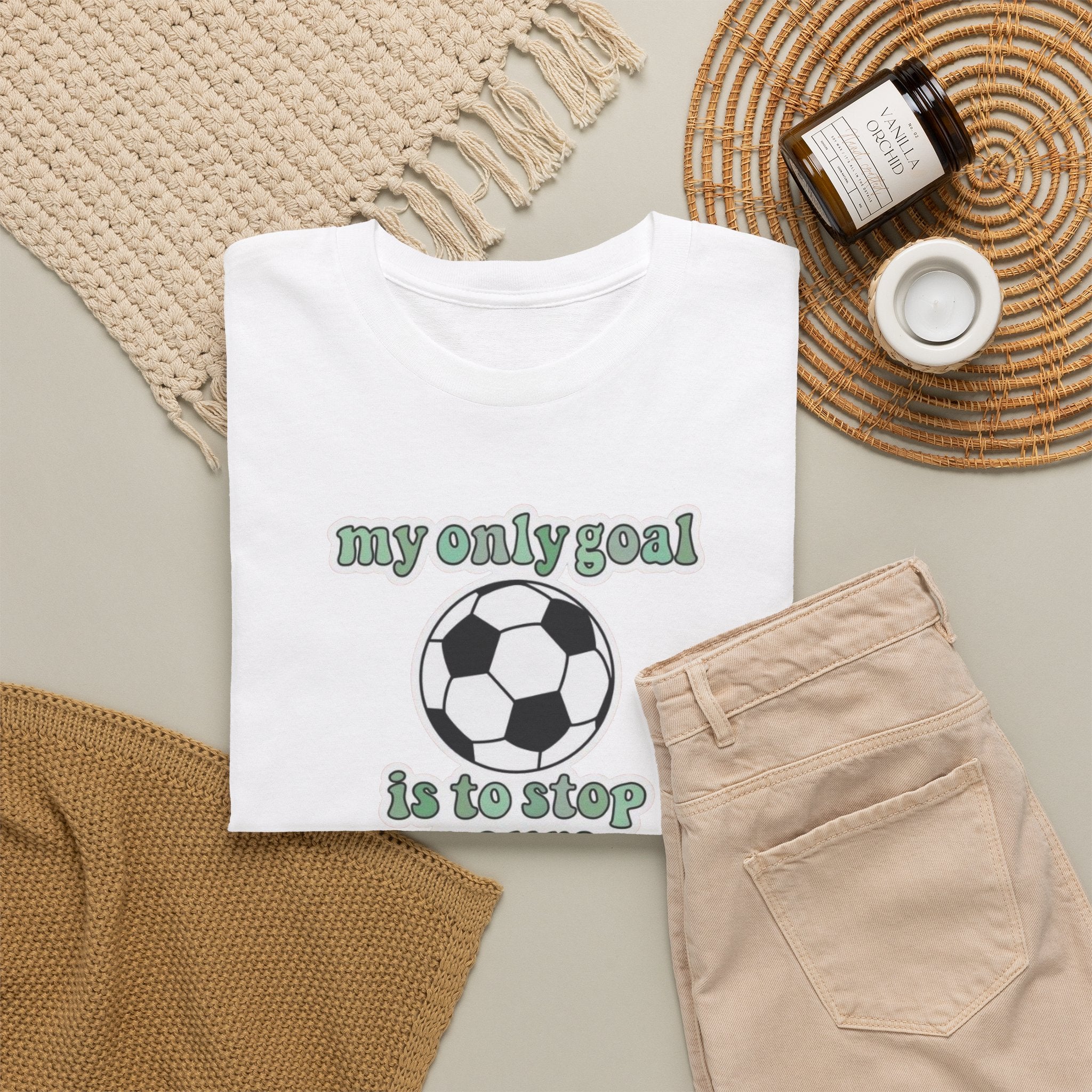 my only goal is to stop yours Soccer Ball Tee | Funny Soccer Shirt
