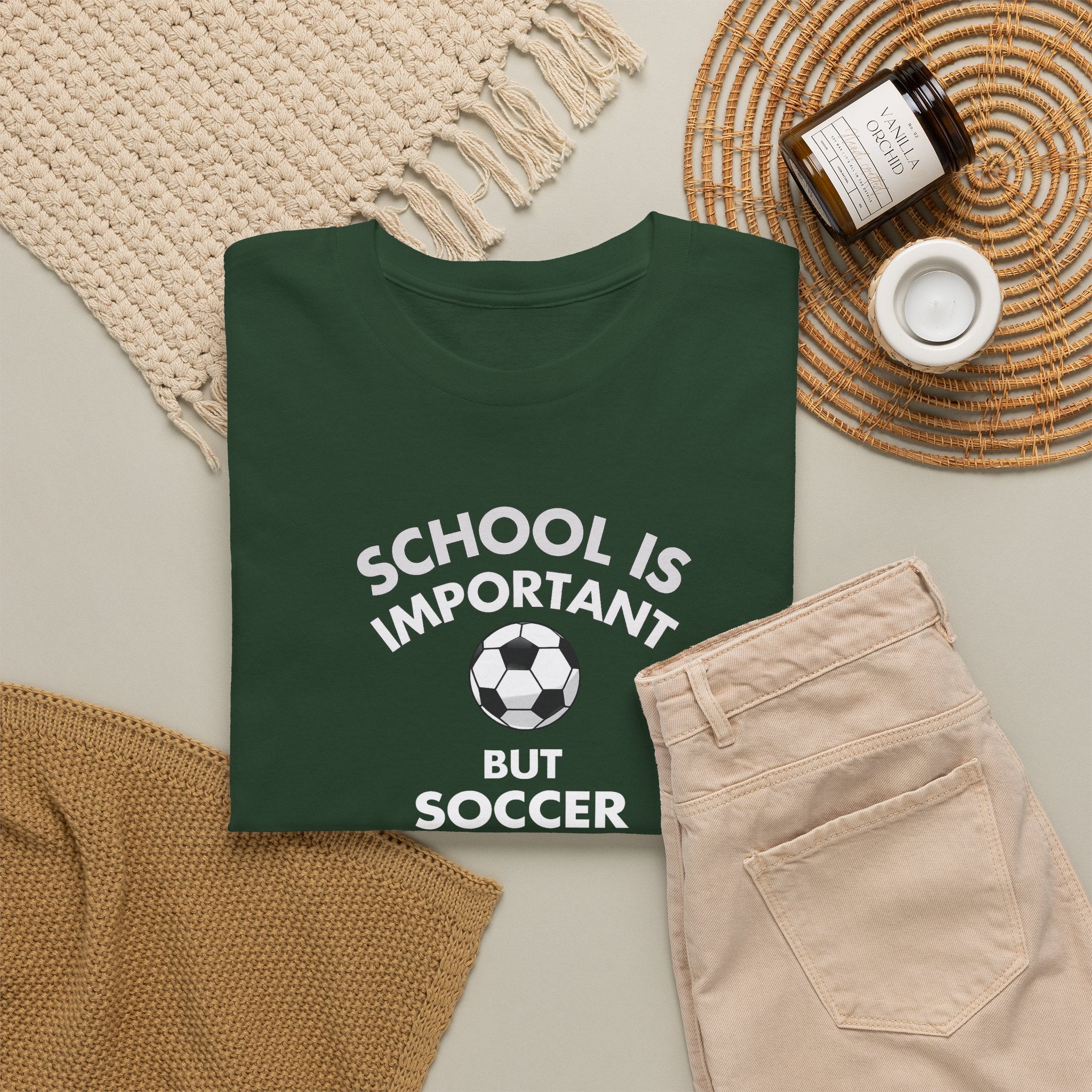School Is Important But Soccer Is Importanter T-Shirt | Soccer Humor Tee