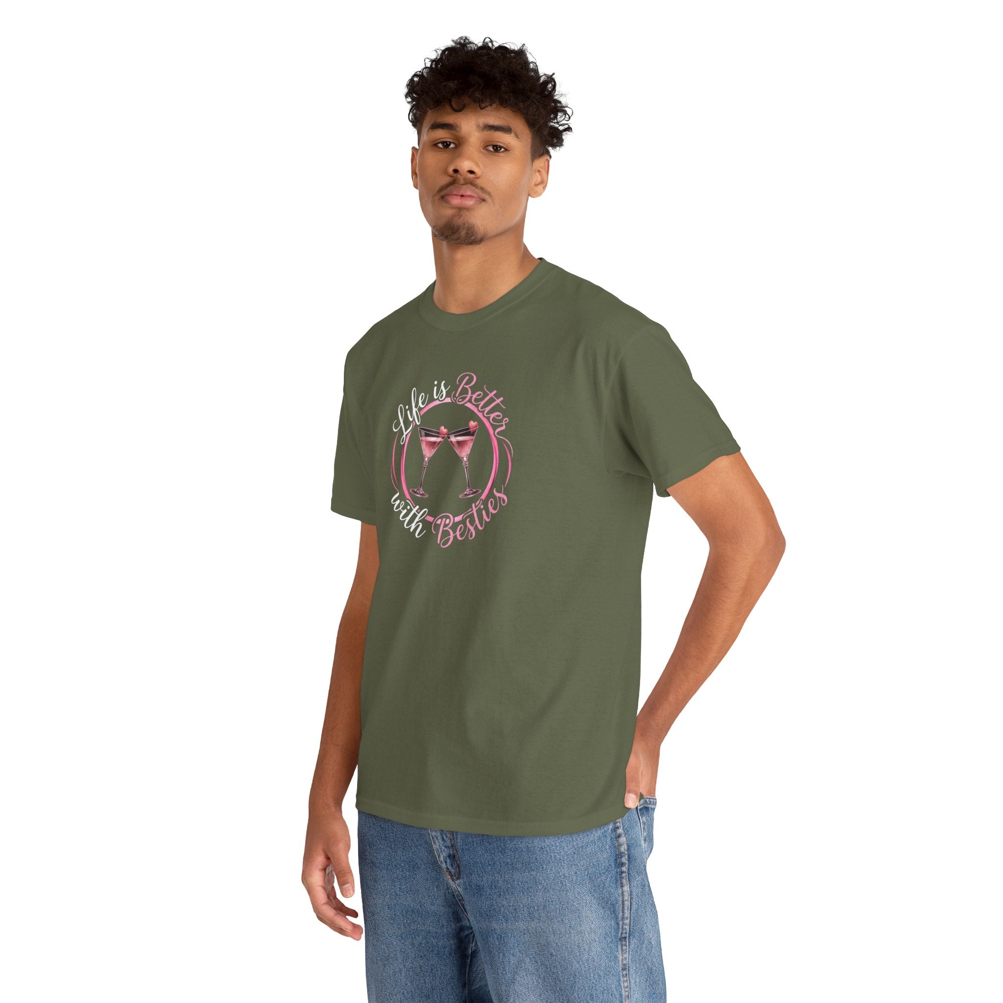 Life Is Better With Besties T-Shirt | Cheers Cocktail Friends Tee