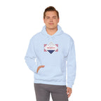 Presidents Day Diamond Flag Hoodie | Patriotic Red White Blue