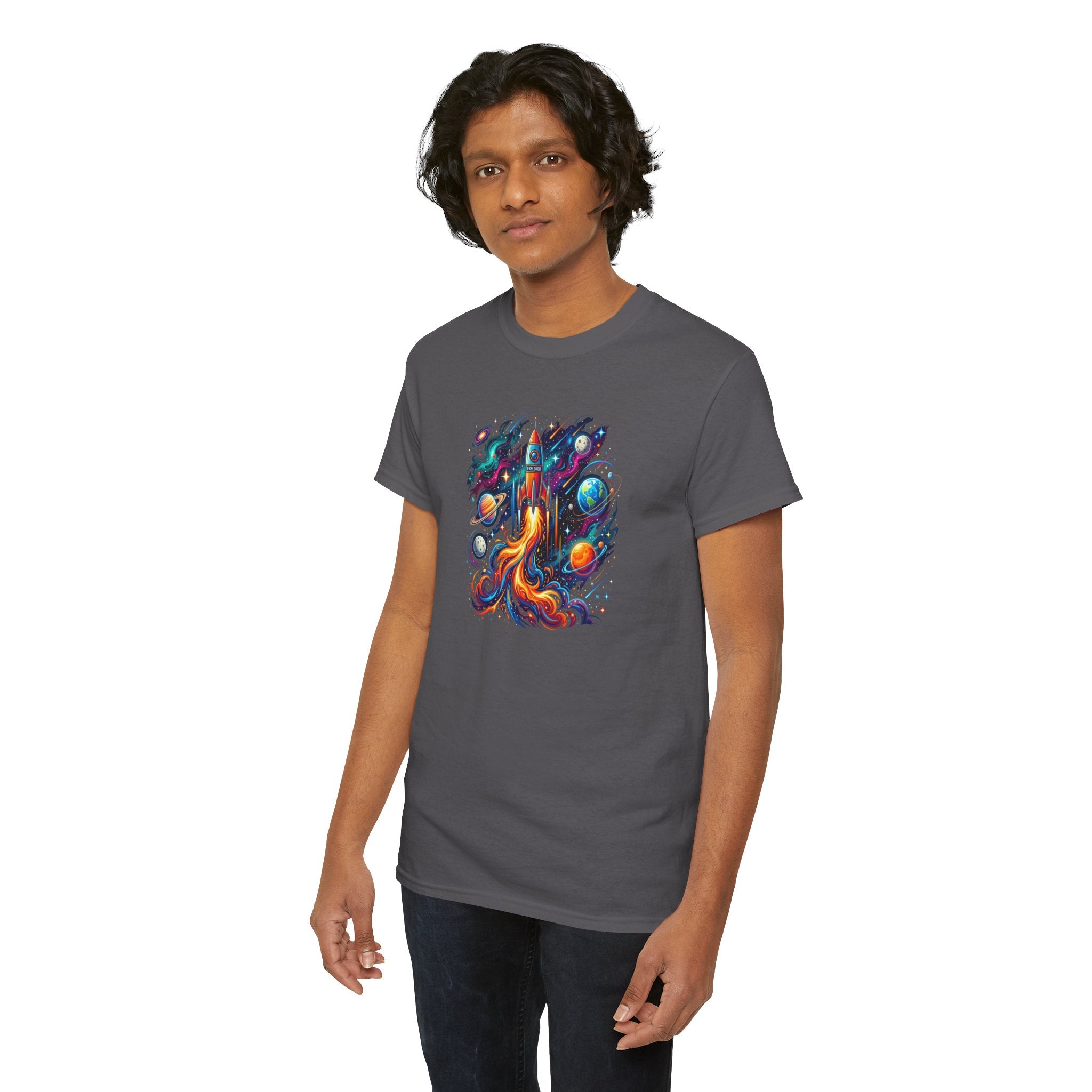 Galaxy Fox, T-Shirt | Cosmic Fox Illustration, Colorful Space Art
