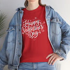 Happy Valentine's Day T-Shirt | Heart Script Design, Valentine's Apparel