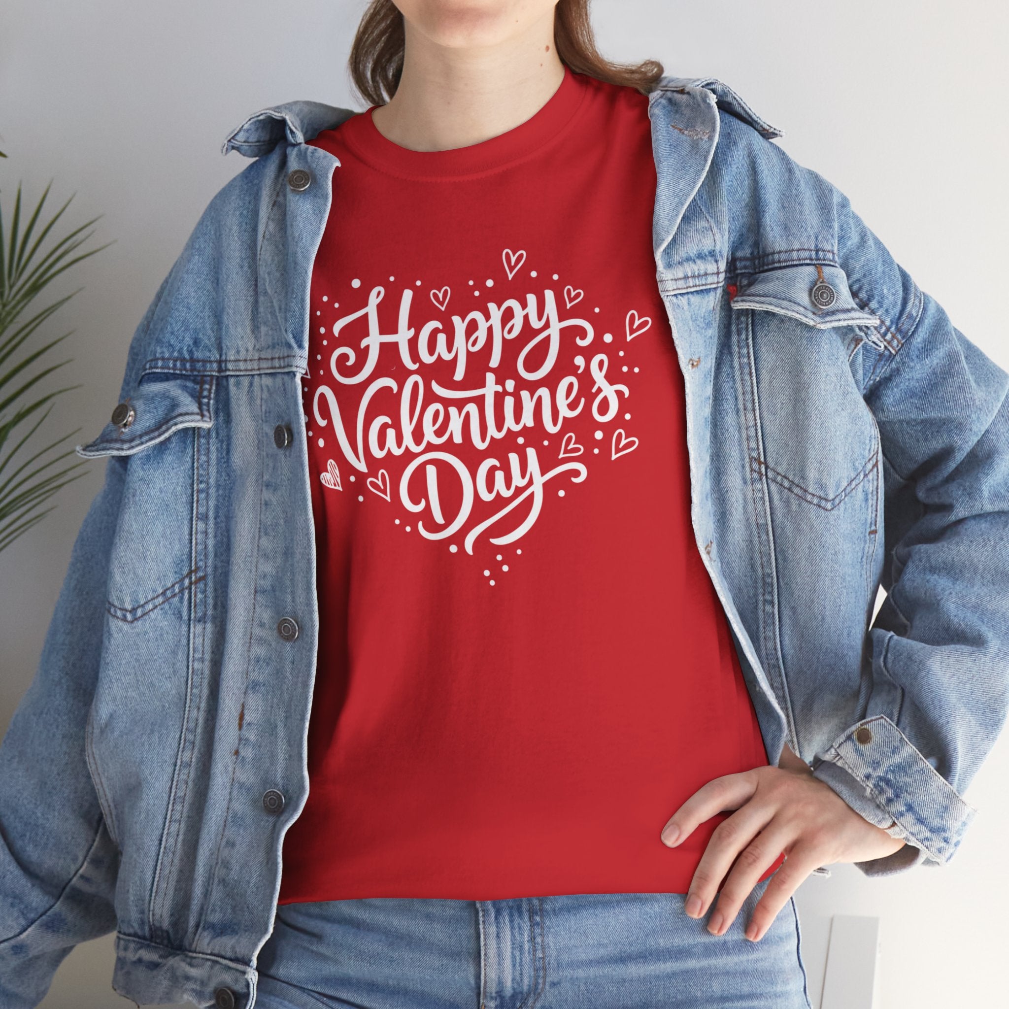 Happy Valentine's Day T-Shirt | Heart Script Design, Valentine's Apparel