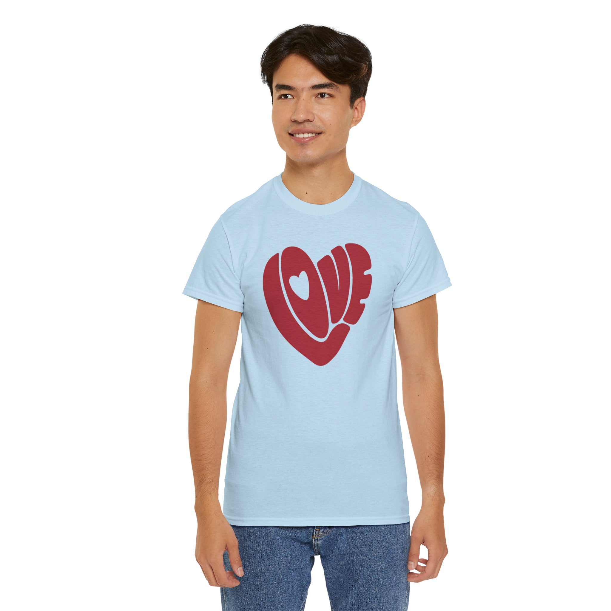 Valentine's Day Retro Love Heart Graphic T-Shirt