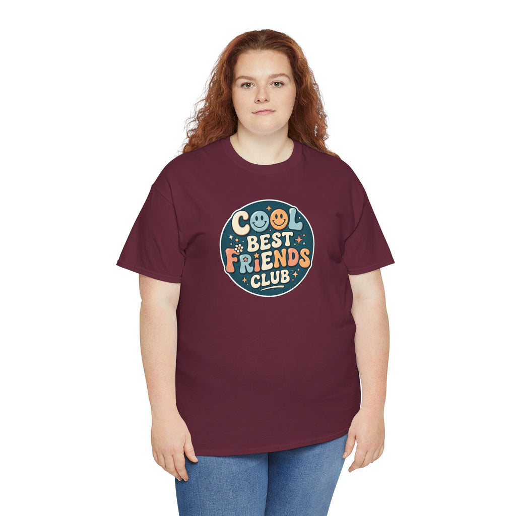 Cool Best Friends Club tee | Best Friend Shirt, Cute Retro Badge Design
