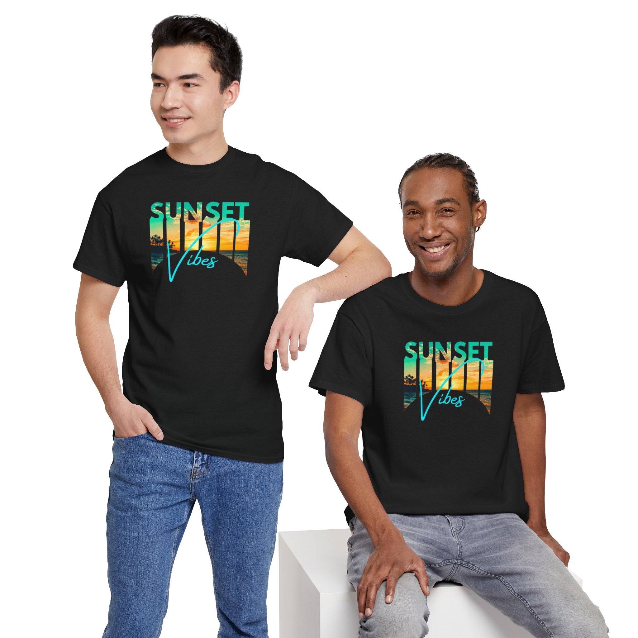 Sunset Vibes Tee | Beach Sunset Graphic T-Shirt